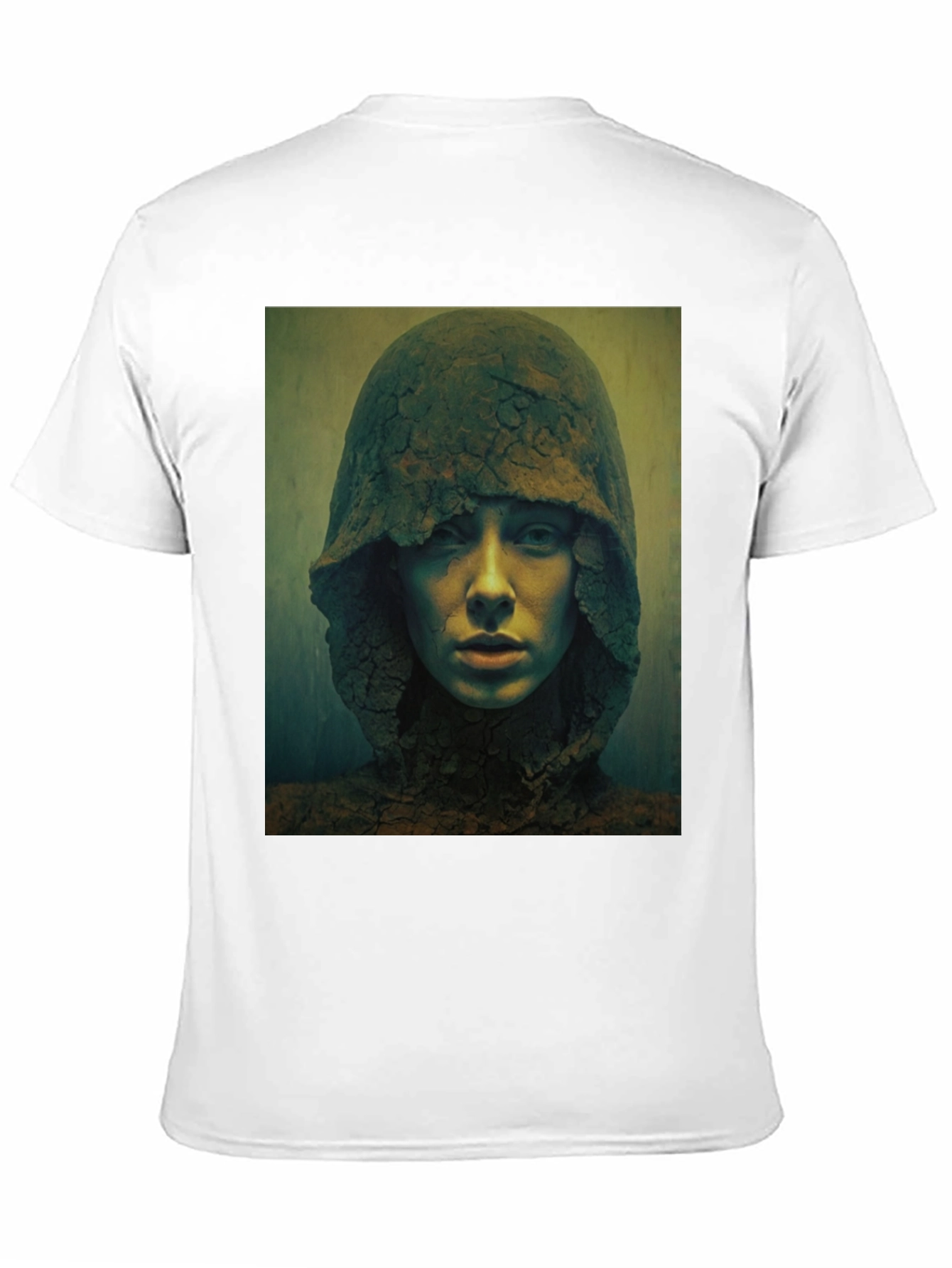 Hooded Figure Graphic Print Black T-Shirt
