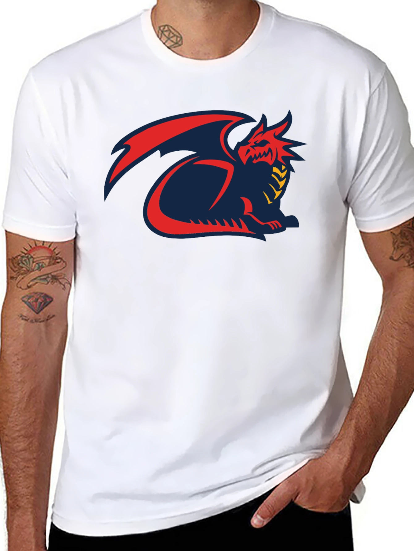 Dragon Graphic T-Shirt - Mens Black Tee