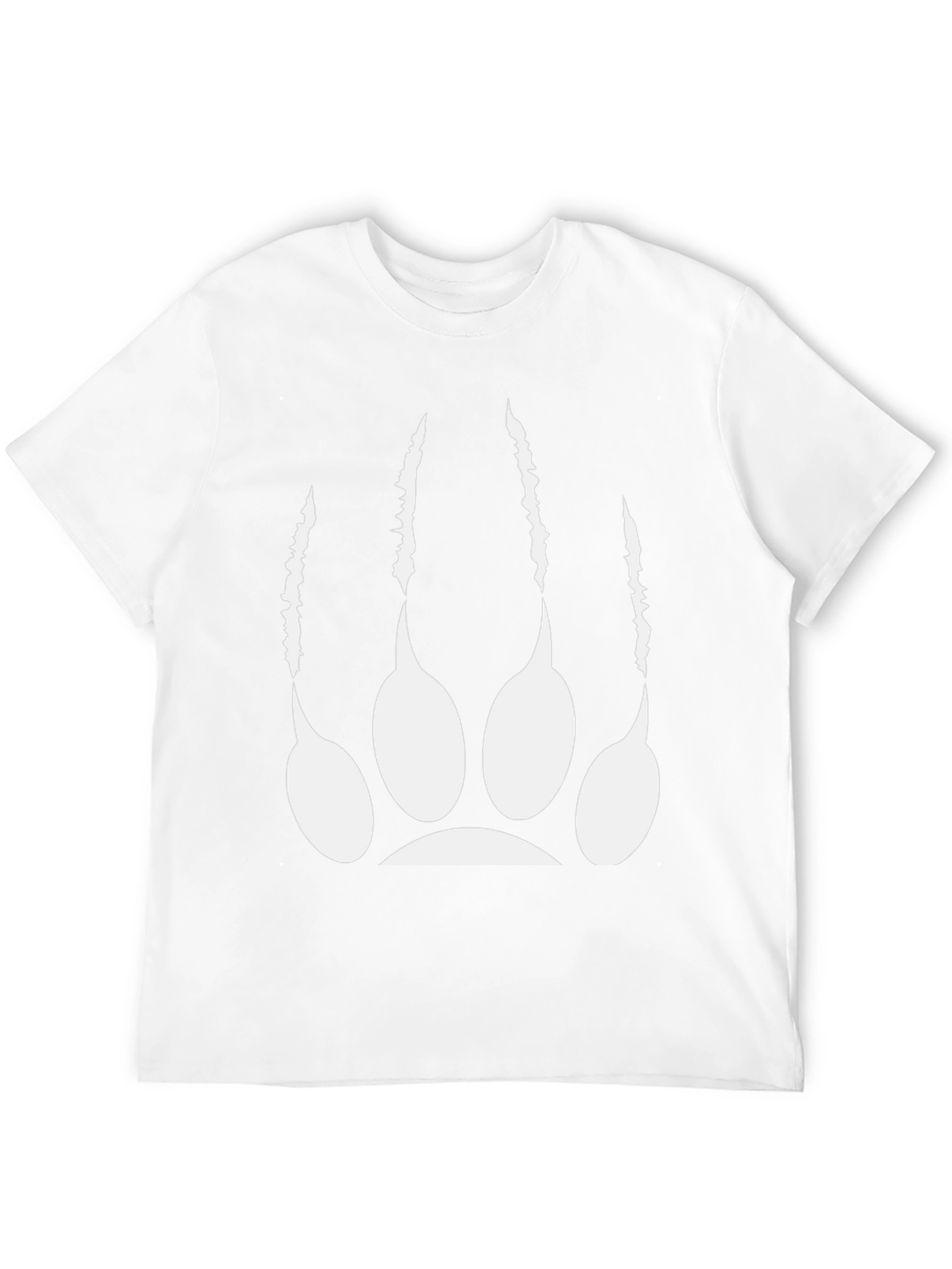 Black Tee with White Bear Claw Graphic