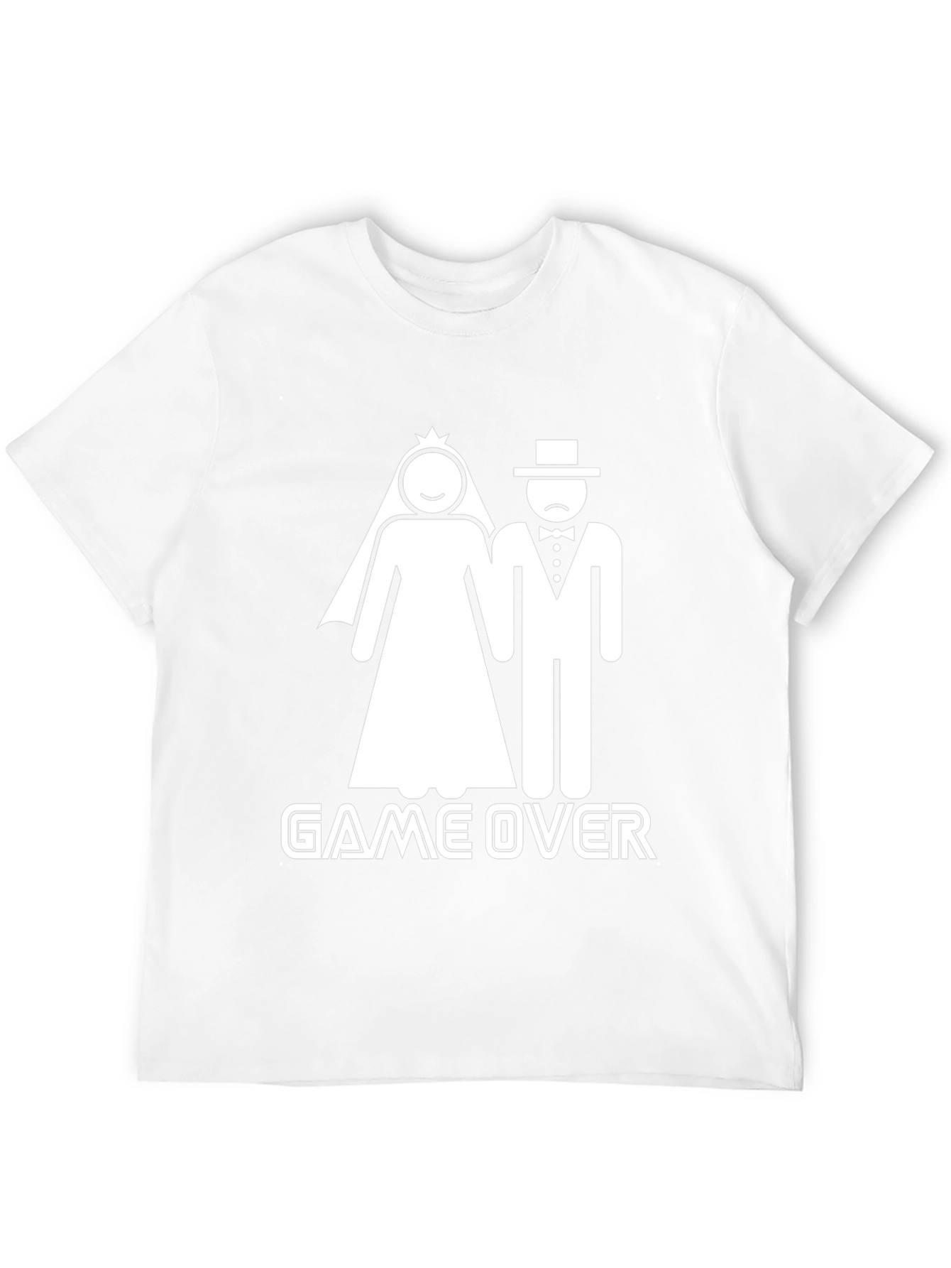 Game Over Wedding Humor Graphic Tee - Black
