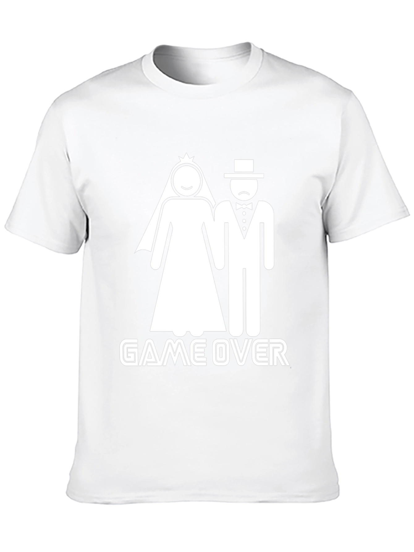 Game Over Wedding Humor Graphic Tee - Black