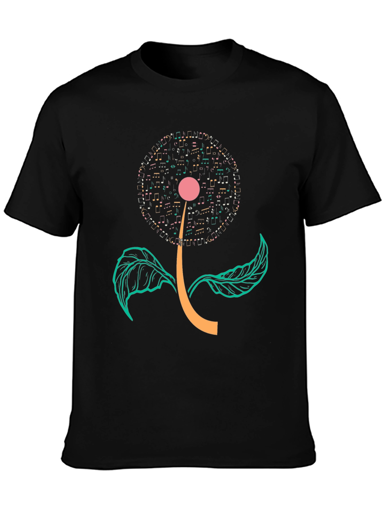 Musical Flower Graphic T-Shirt