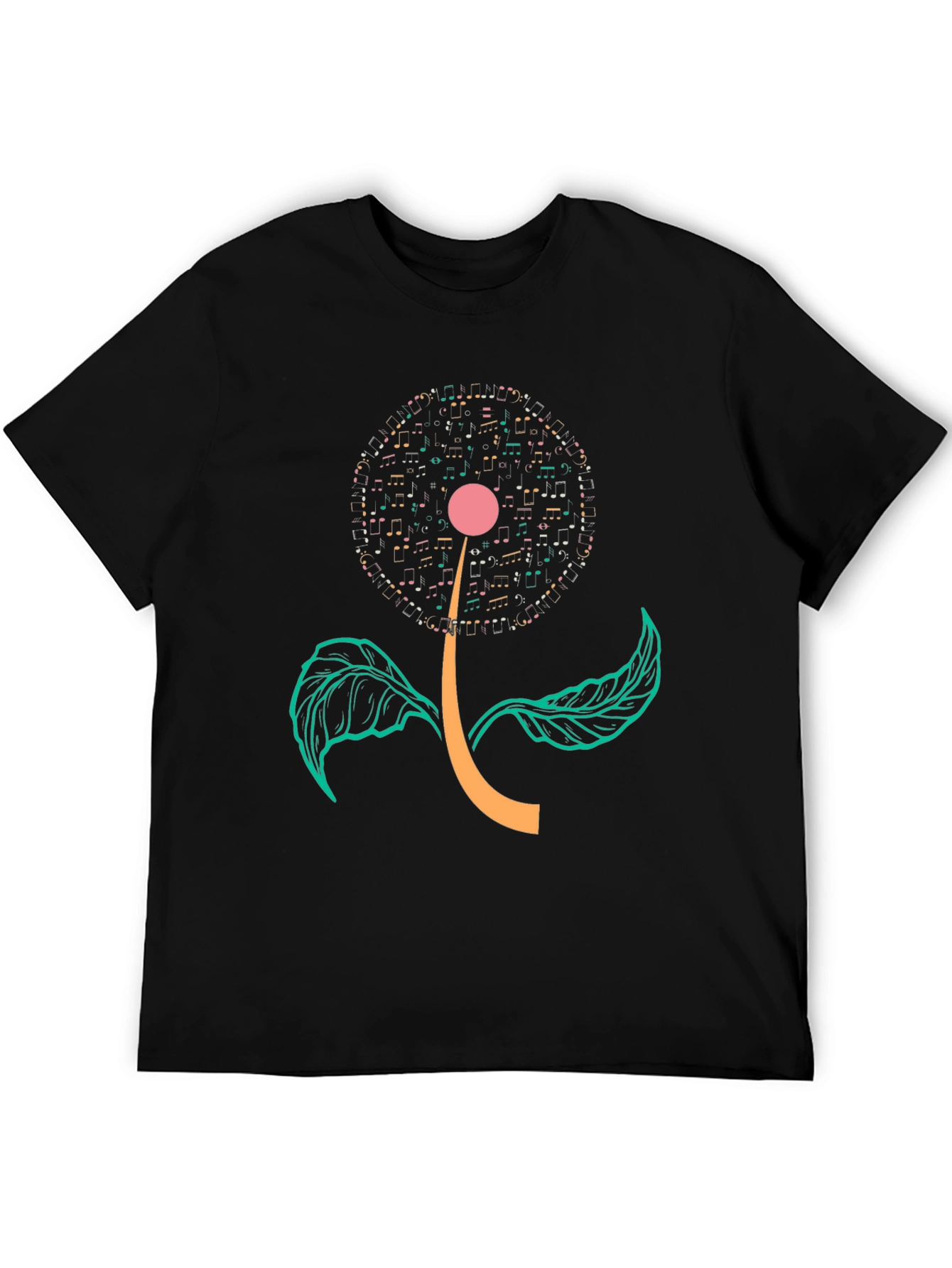 Musical Flower Graphic T-Shirt
