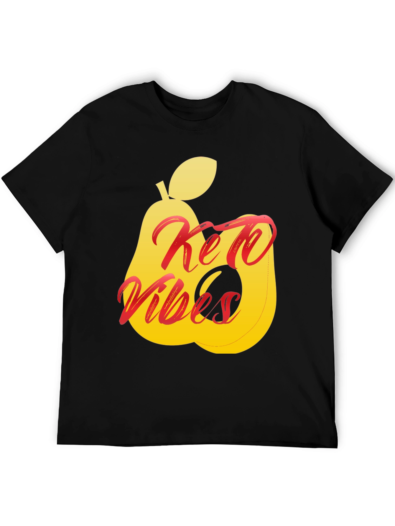 Keto Vibes Black T-Shirt Pear Graphic Tee