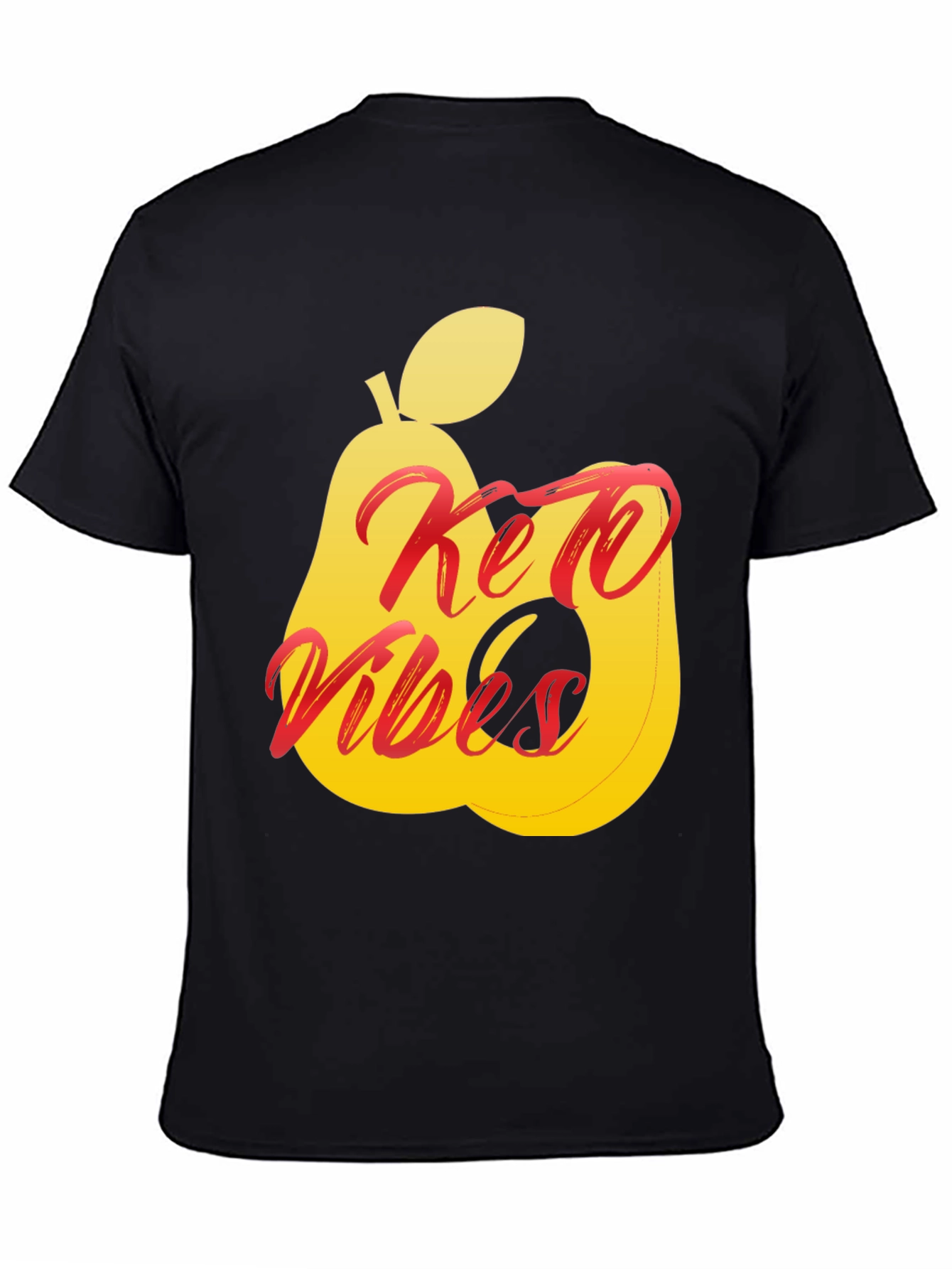 Keto Vibes Black T-Shirt Pear Graphic Tee