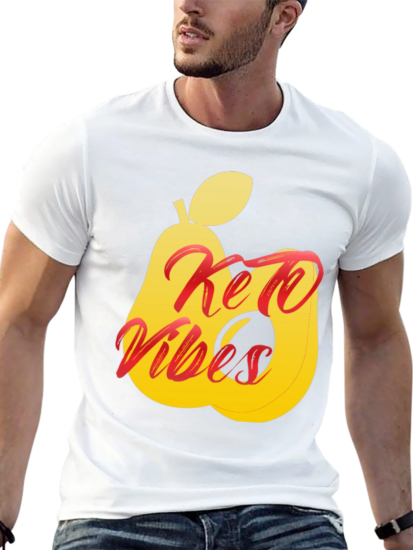 Keto Vibes Black T-Shirt Pear Graphic Tee