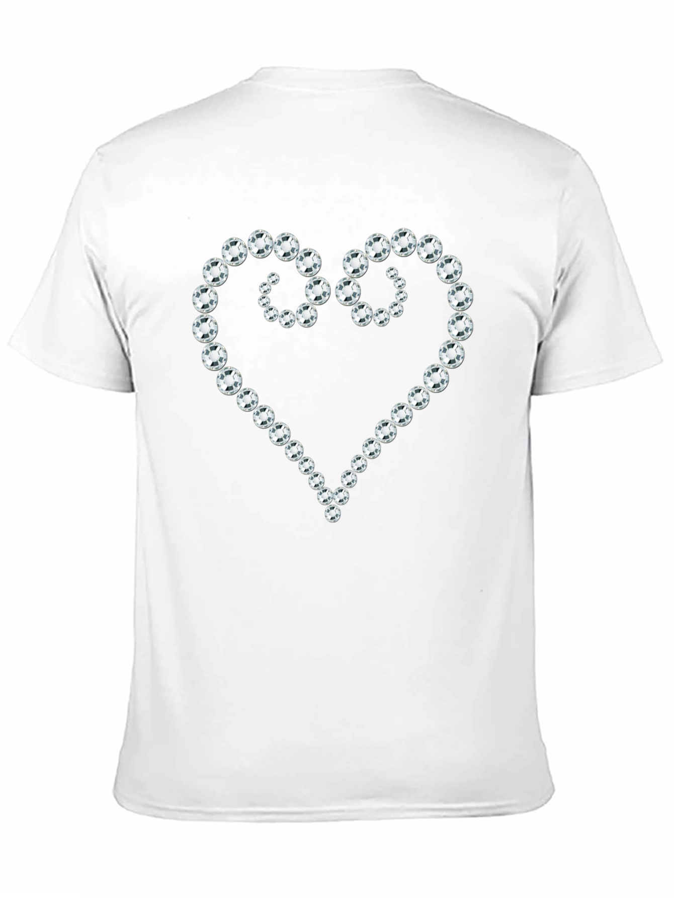 Diamond Heart Graphic Black T-Shirt