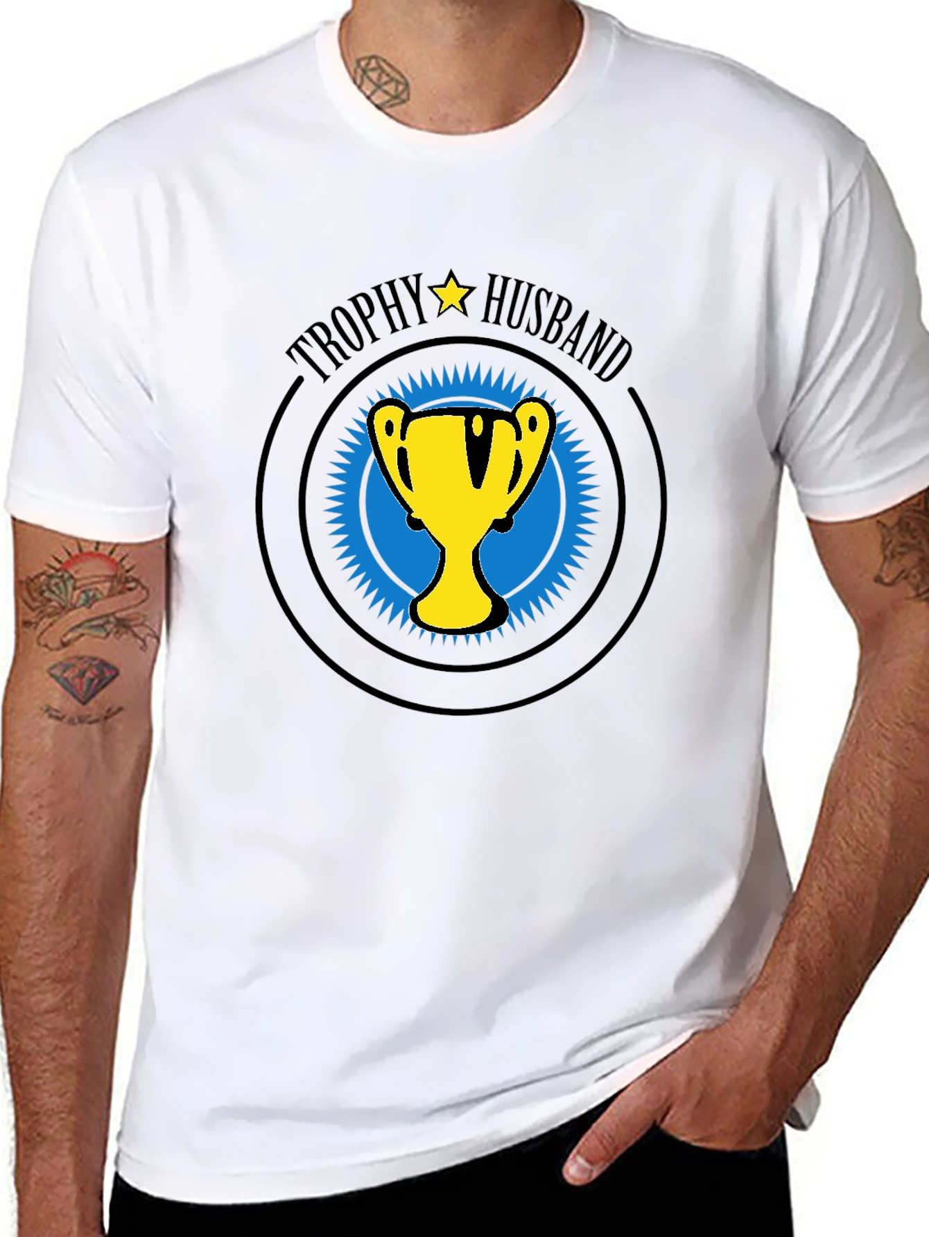 Trophy Husband Graphic T-Shirt - Black