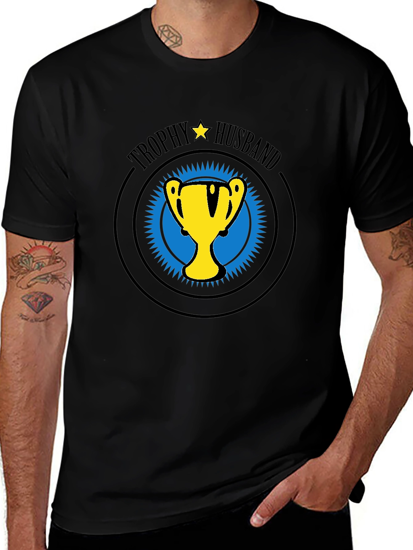 Trophy Husband Graphic T-Shirt - Black