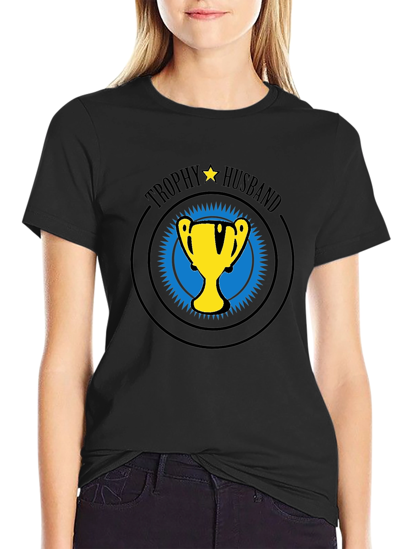 Trophy Husband Graphic T-Shirt - Black