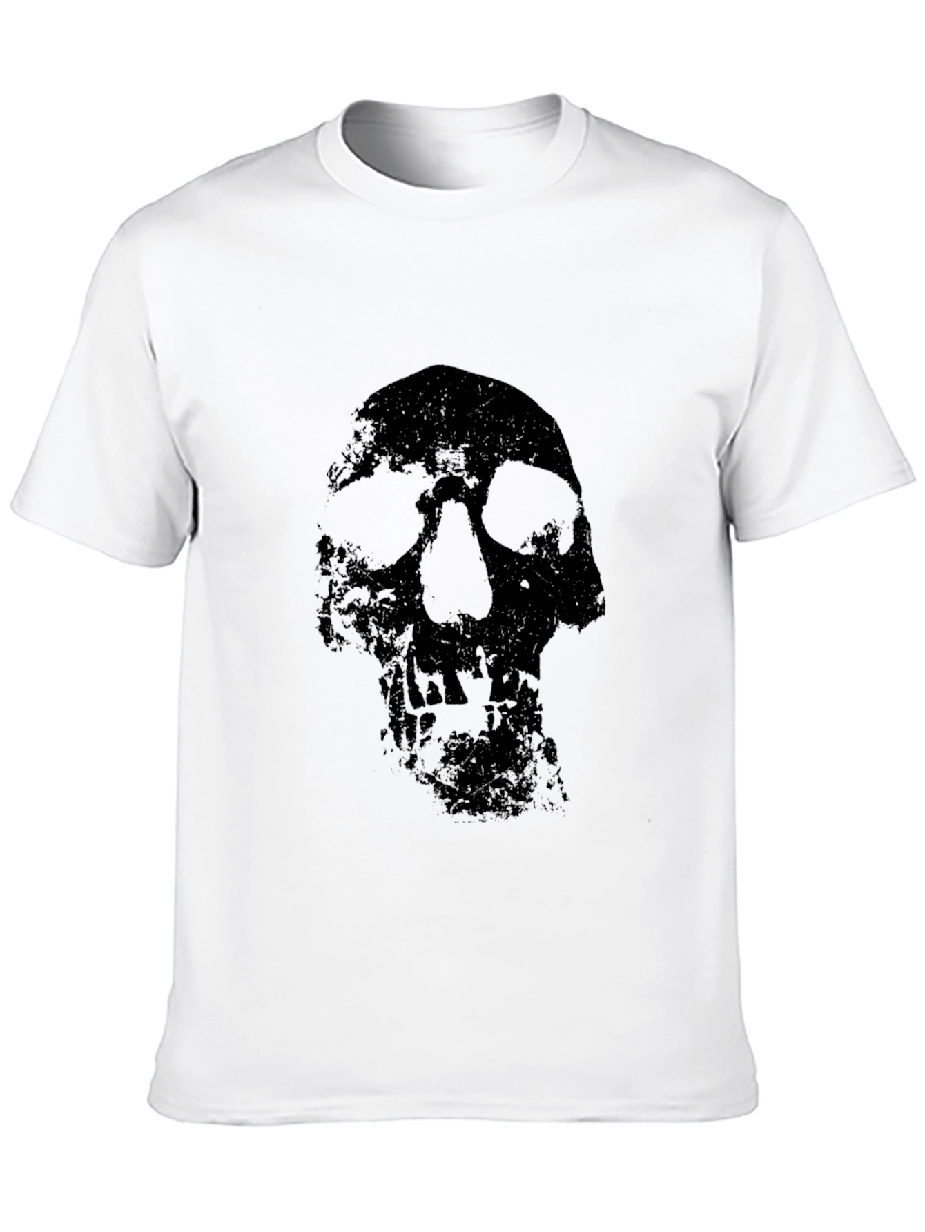 Black Skull Graphic Tee - Mens Crewneck T-Shirt