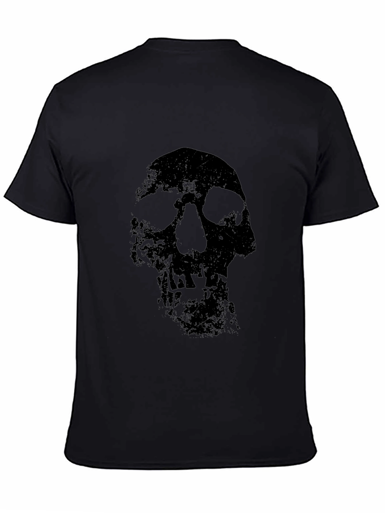Black Skull Graphic Tee - Mens Crewneck T-Shirt