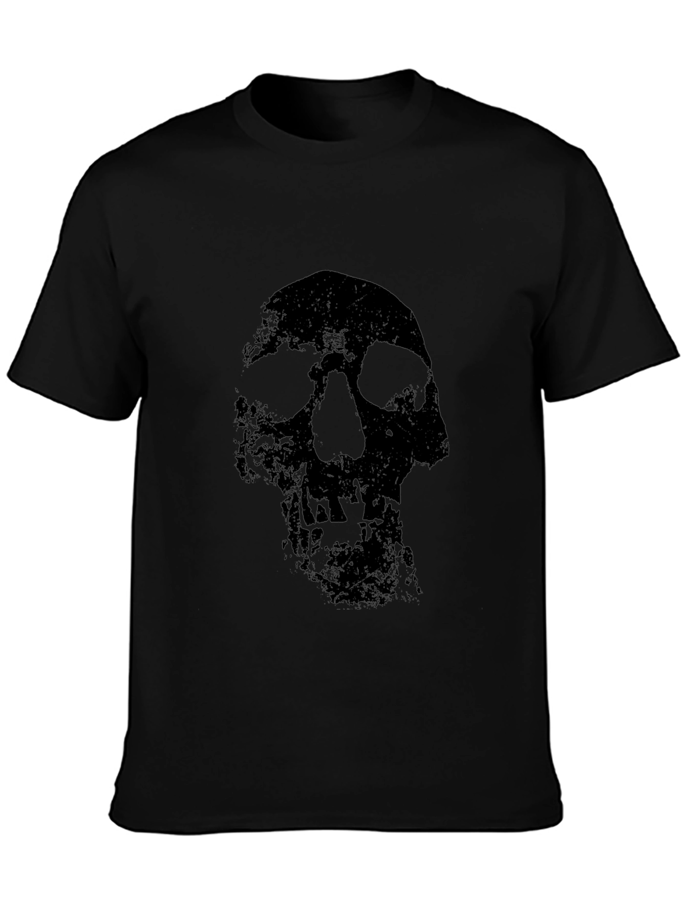 Black Skull Graphic Tee - Mens Crewneck T-Shirt