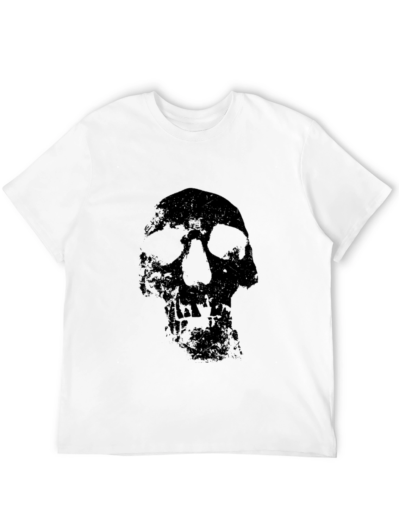 Black Skull Graphic Tee - Mens Crewneck T-Shirt
