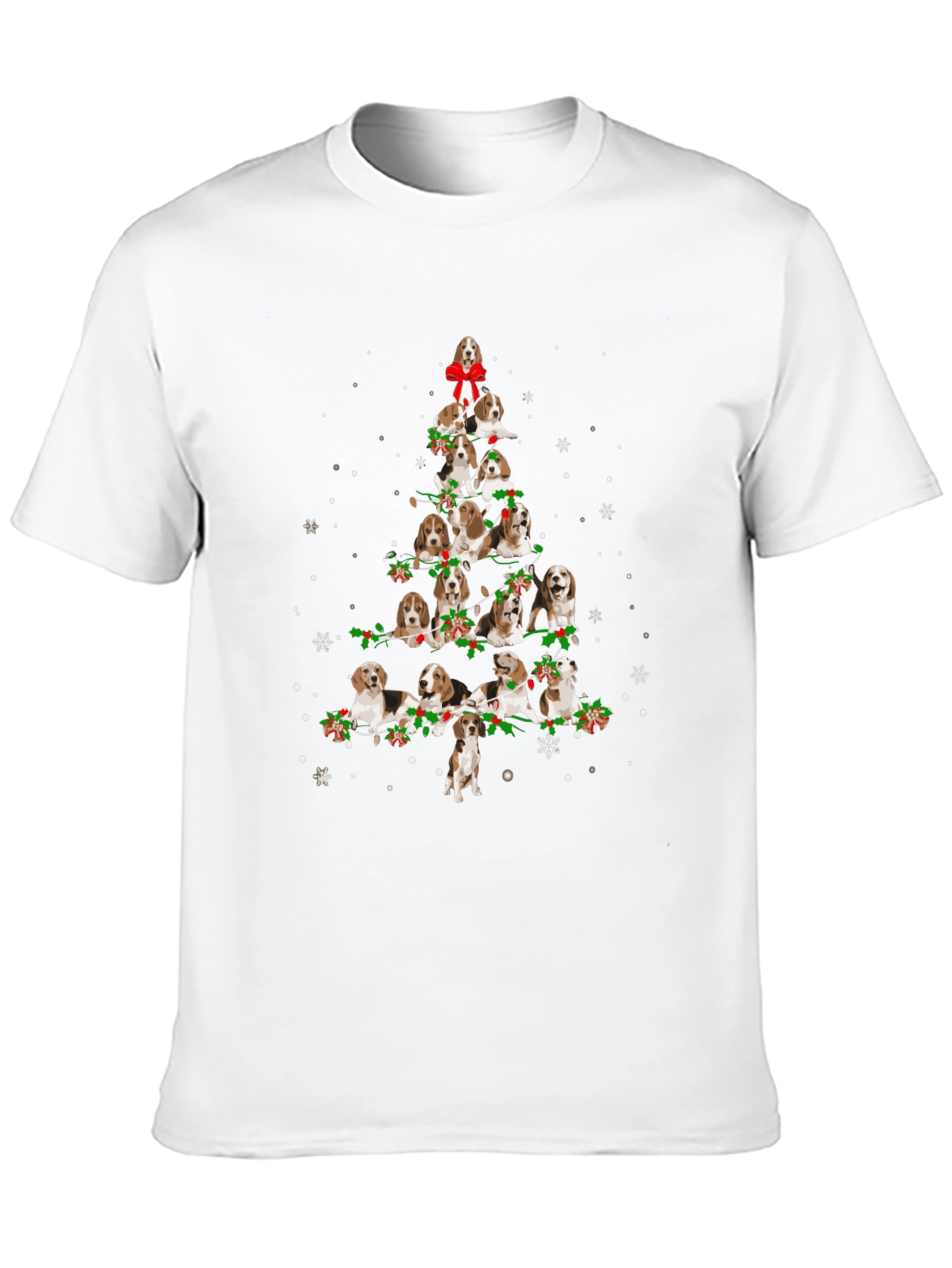 Beagle Christmas Tree Black T-Shirt