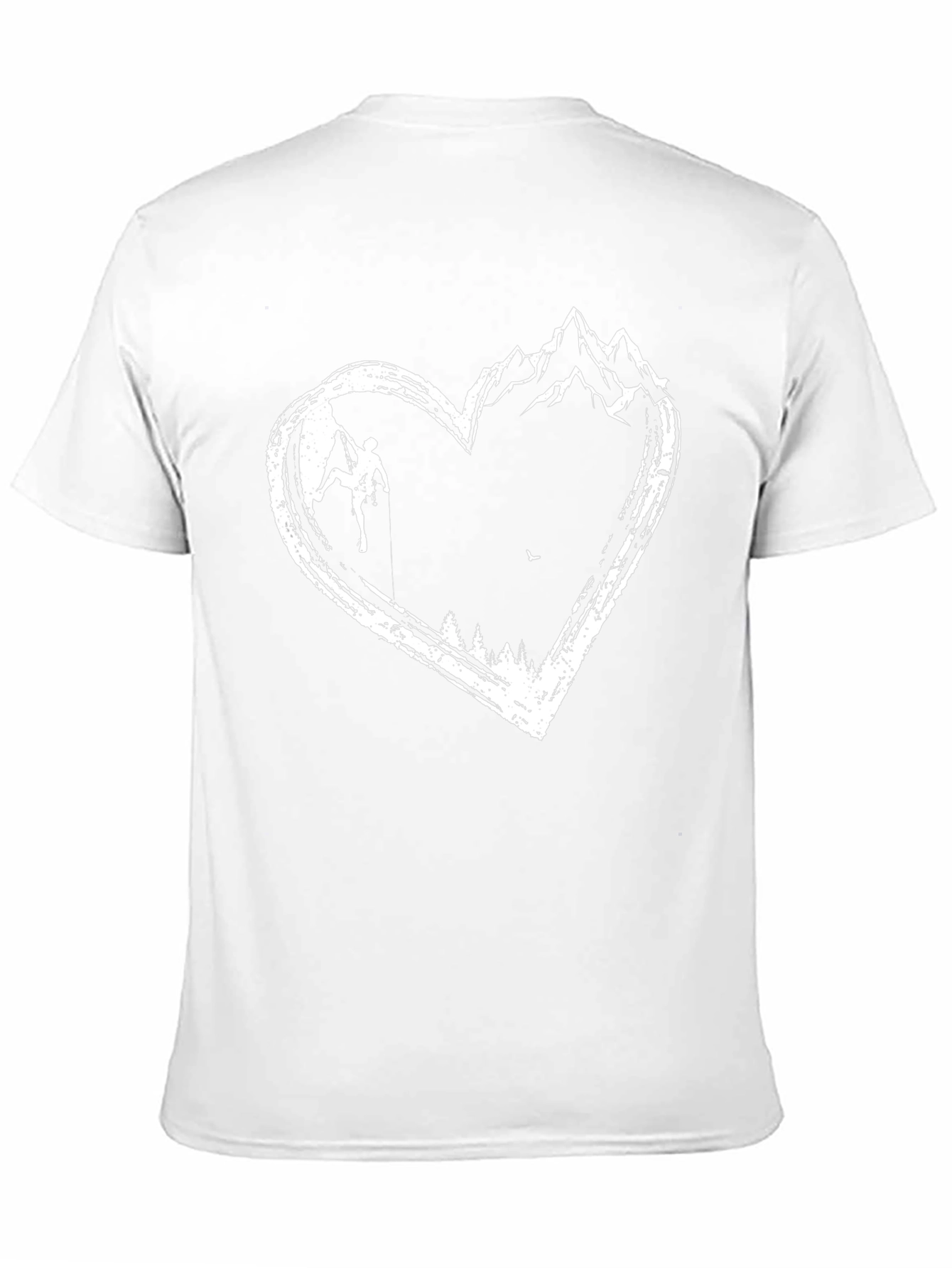 Climbing Heart Graphic Tee - Mountain Lovers Shirt