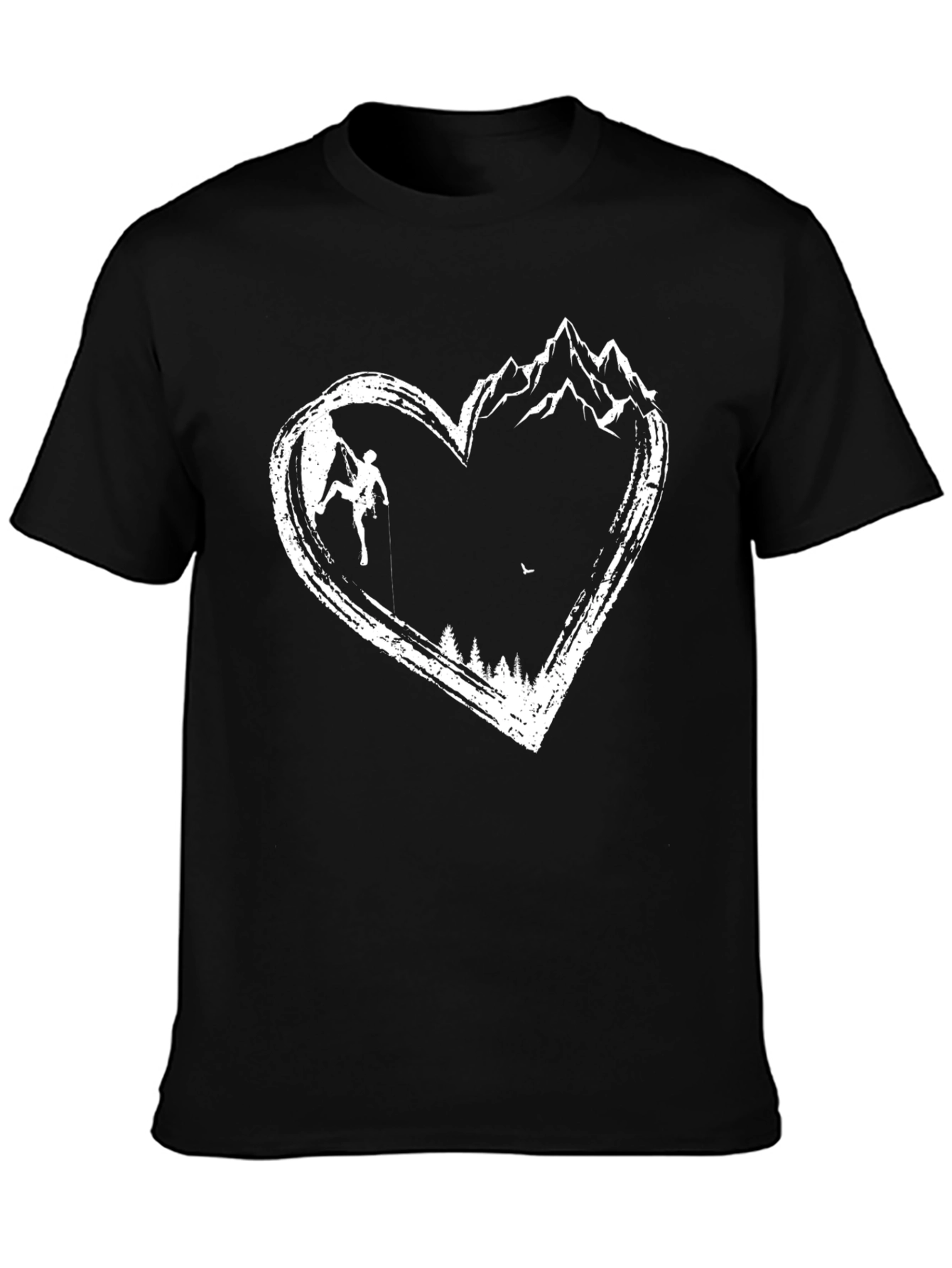 Climbing Heart Graphic Tee - Mountain Lovers Shirt