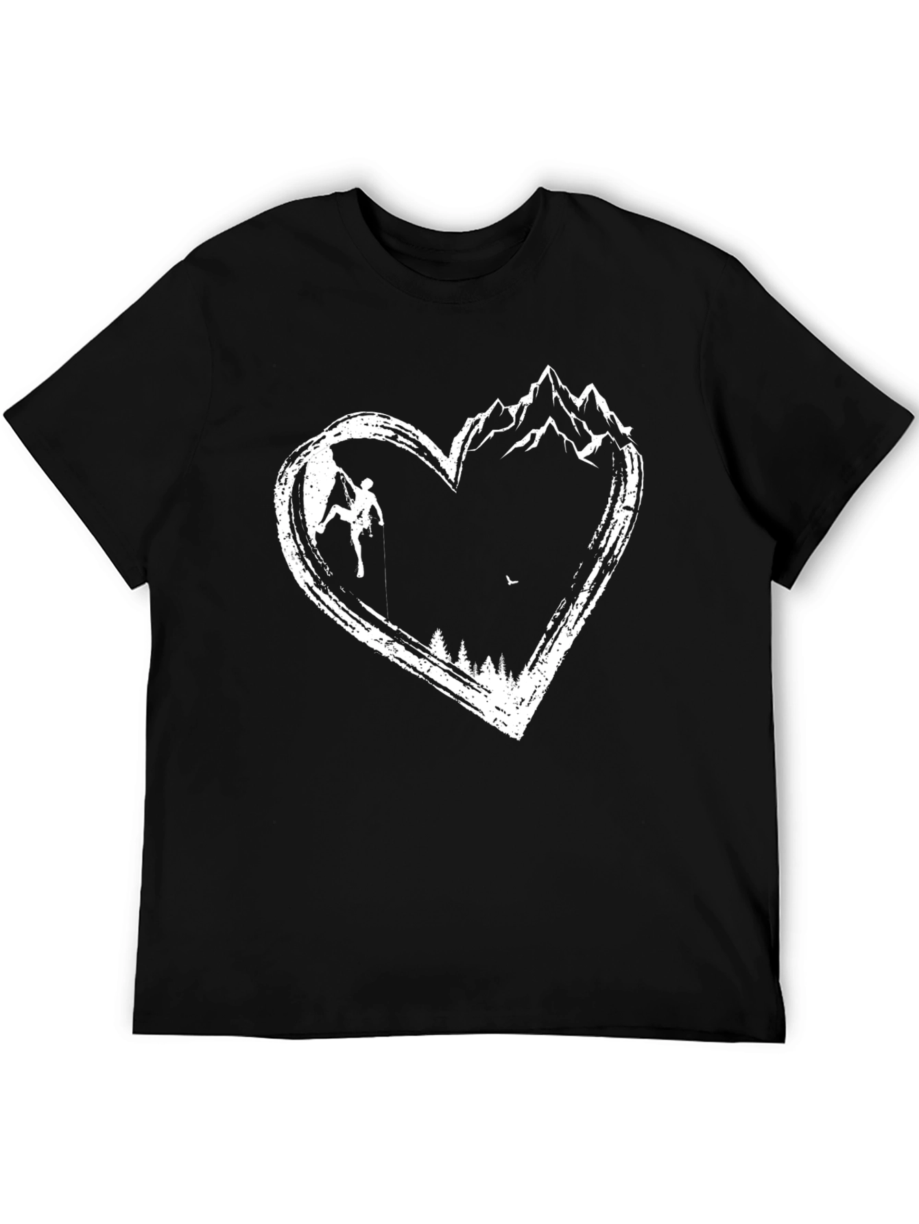 Climbing Heart Graphic Tee - Mountain Lovers Shirt