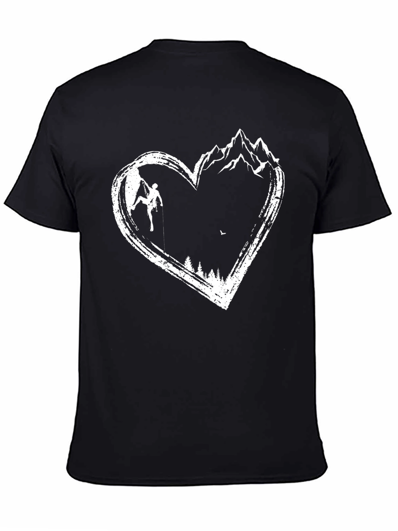 Climbing Heart Graphic Tee - Mountain Lovers Shirt