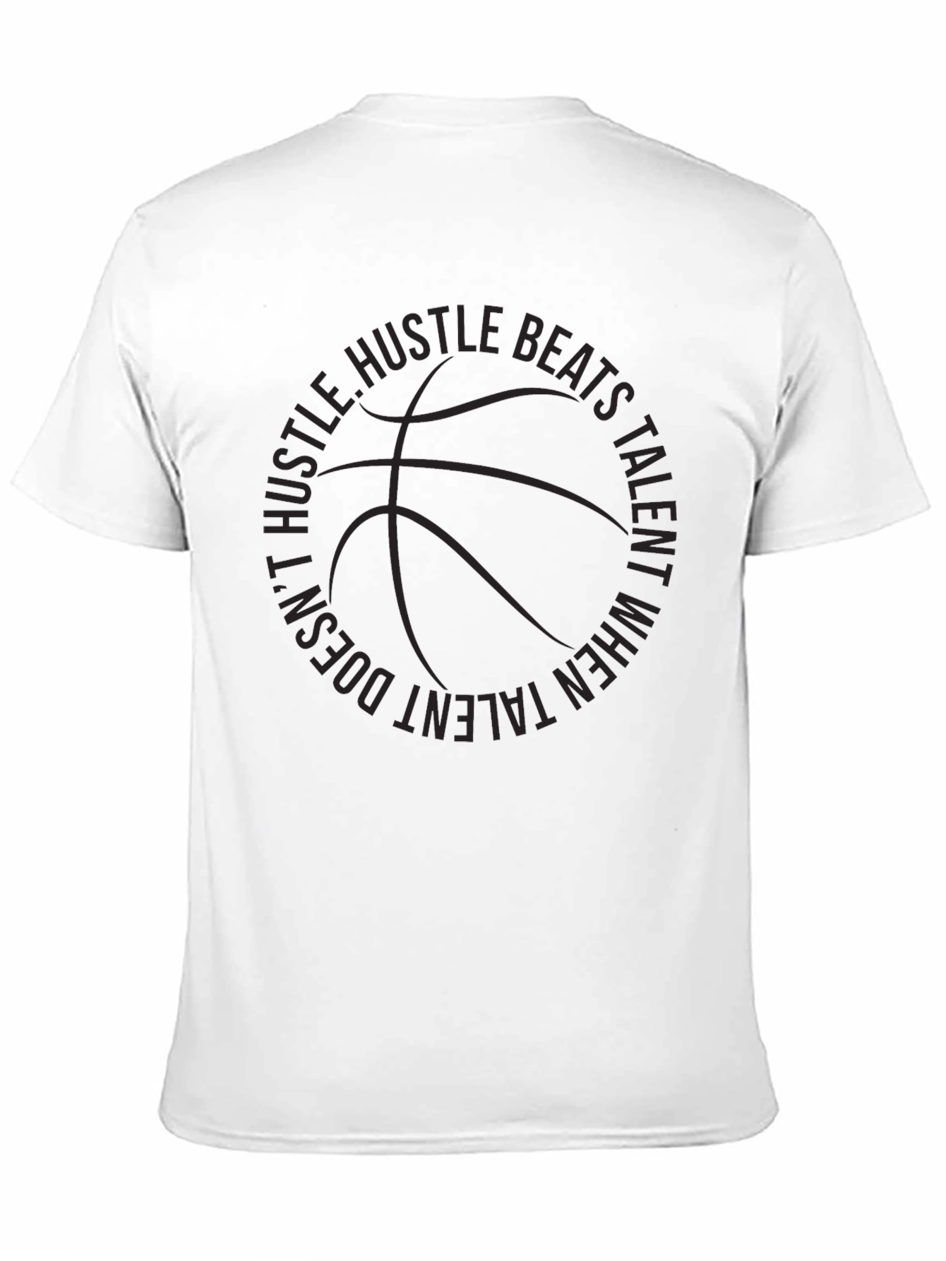 Hustle Beats Talent Black Graphic Tee