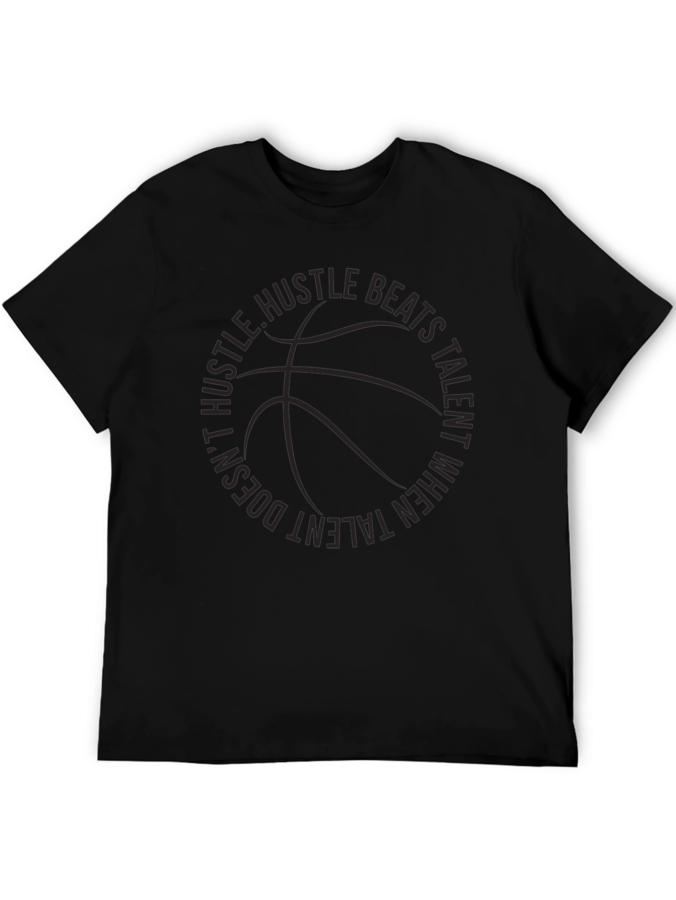 Hustle Beats Talent Black Graphic Tee