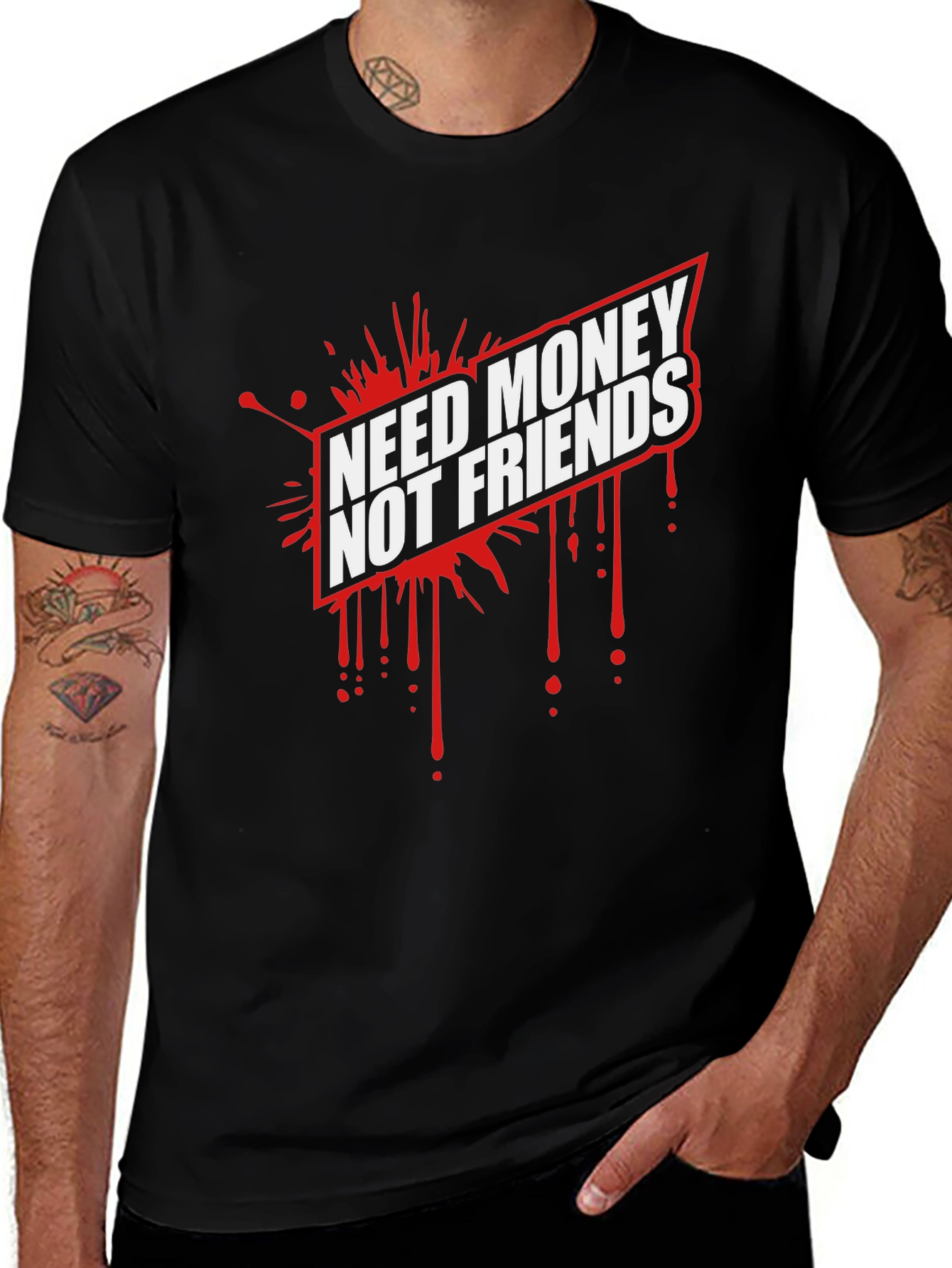 Need Money Not Friends Graphic Tee