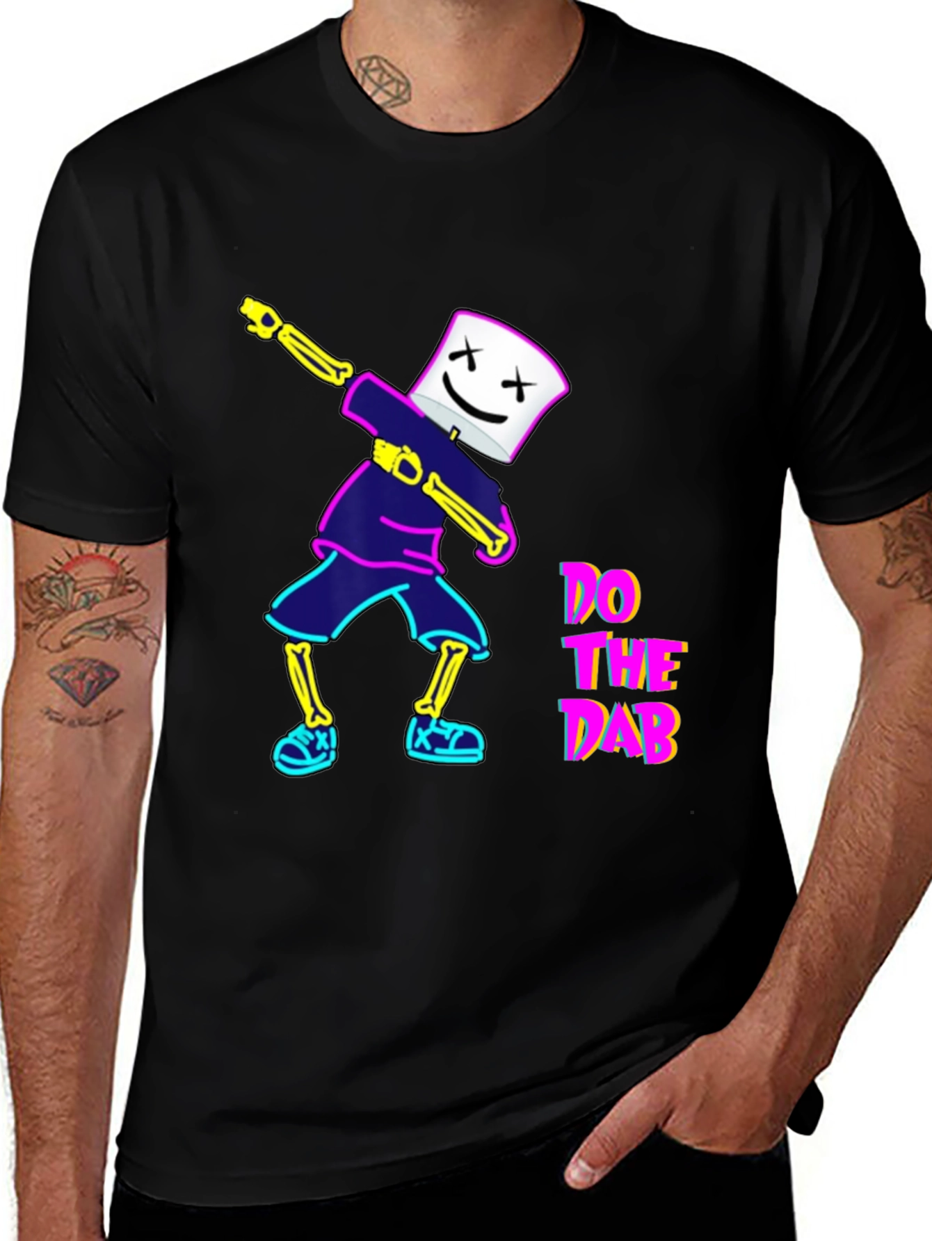 Do The Dab Graphic T-Shirt - Black Crew Neck
