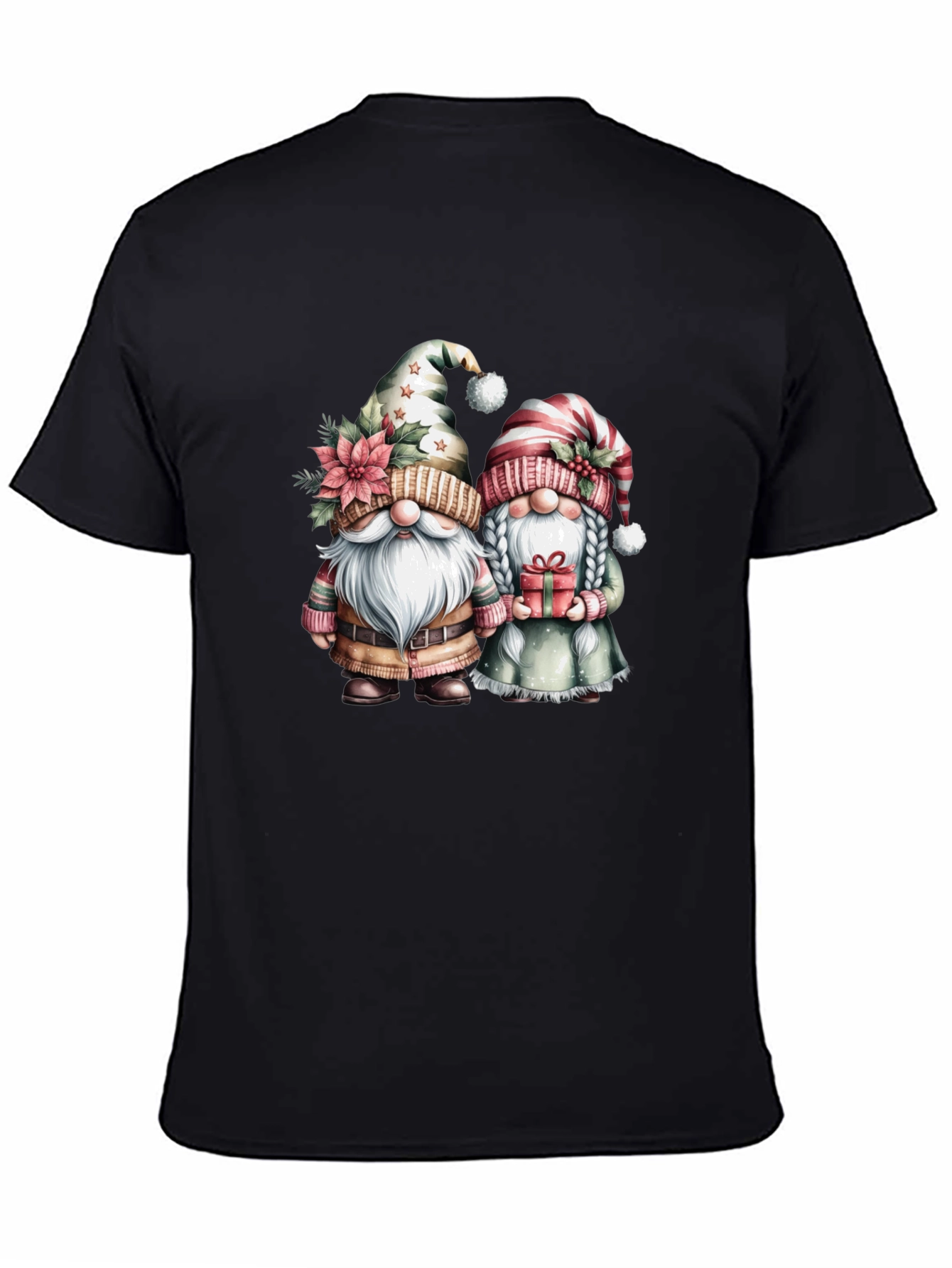 Festive Gnome Couple Graphic Tee
