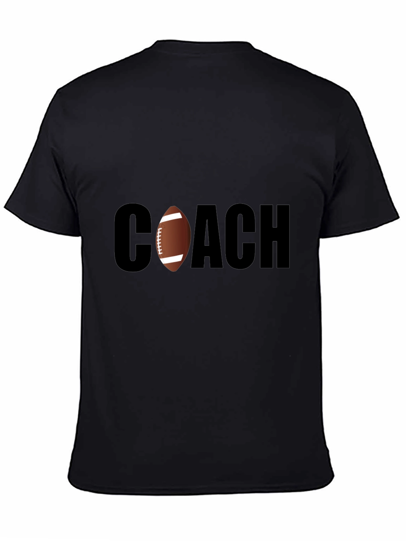 Football Coach T-Shirt - Stylish Black Tee