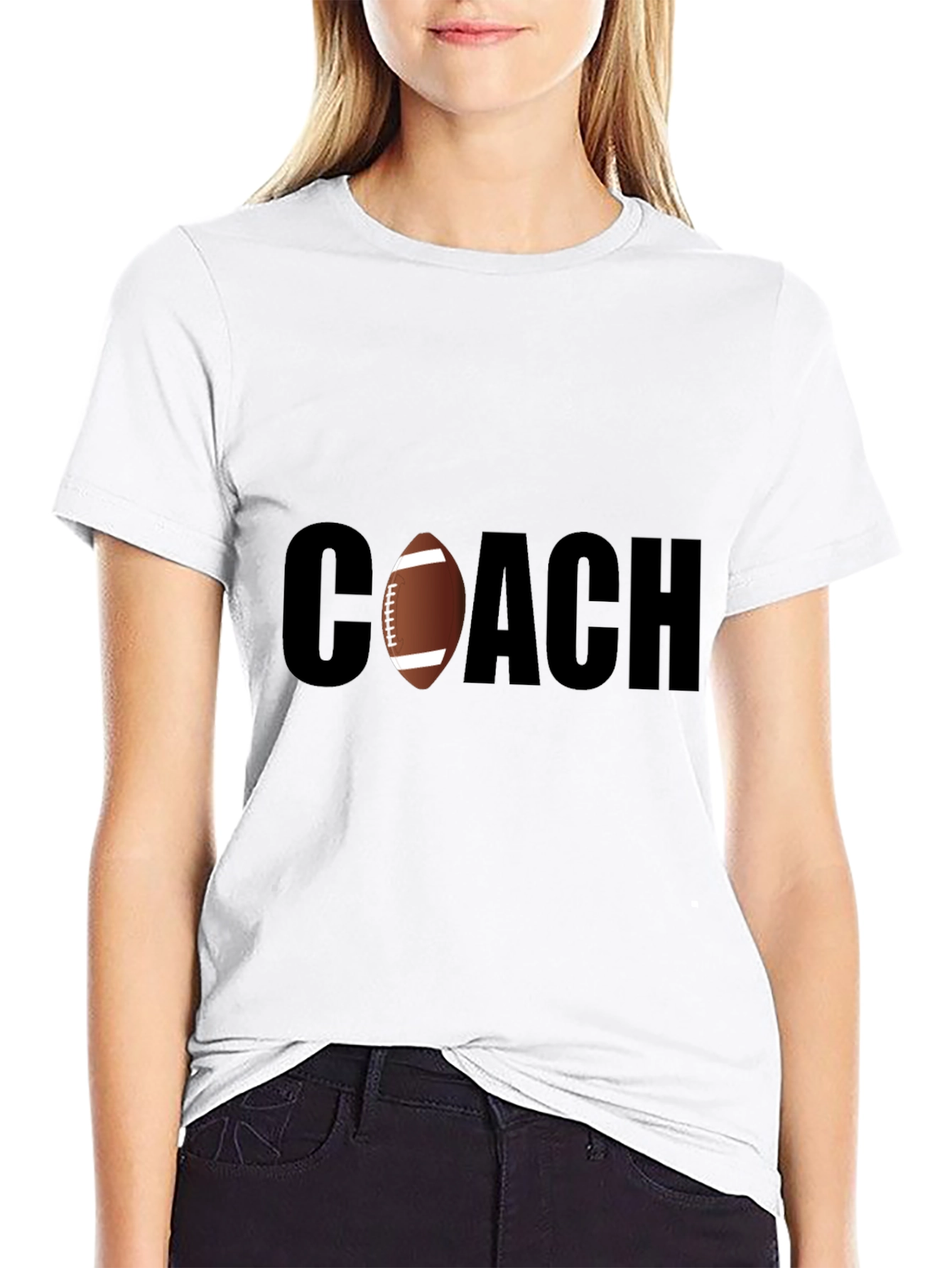 Football Coach T-Shirt - Stylish Black Tee