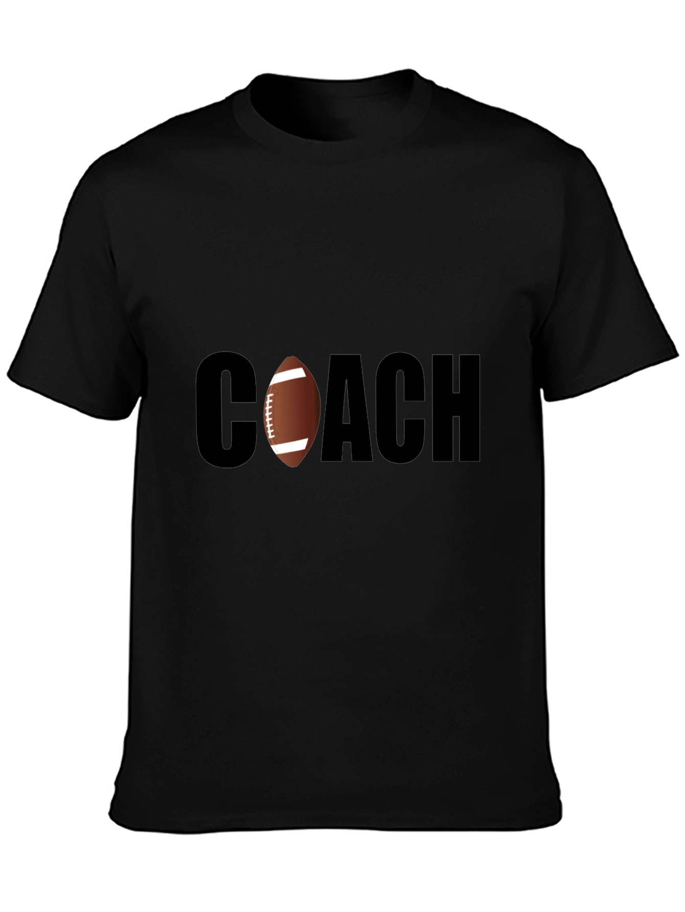 Football Coach T-Shirt - Stylish Black Tee