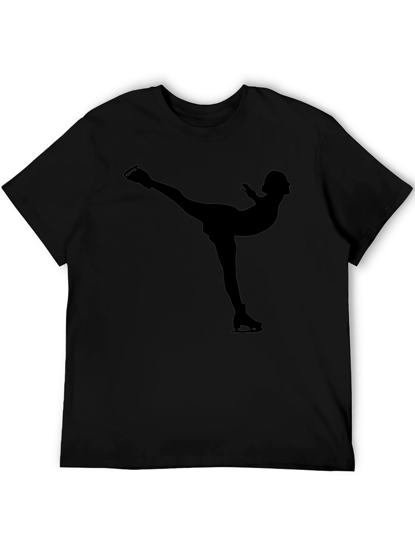 Figure Skating Silhouette Tee - Stylish Black Shirt
