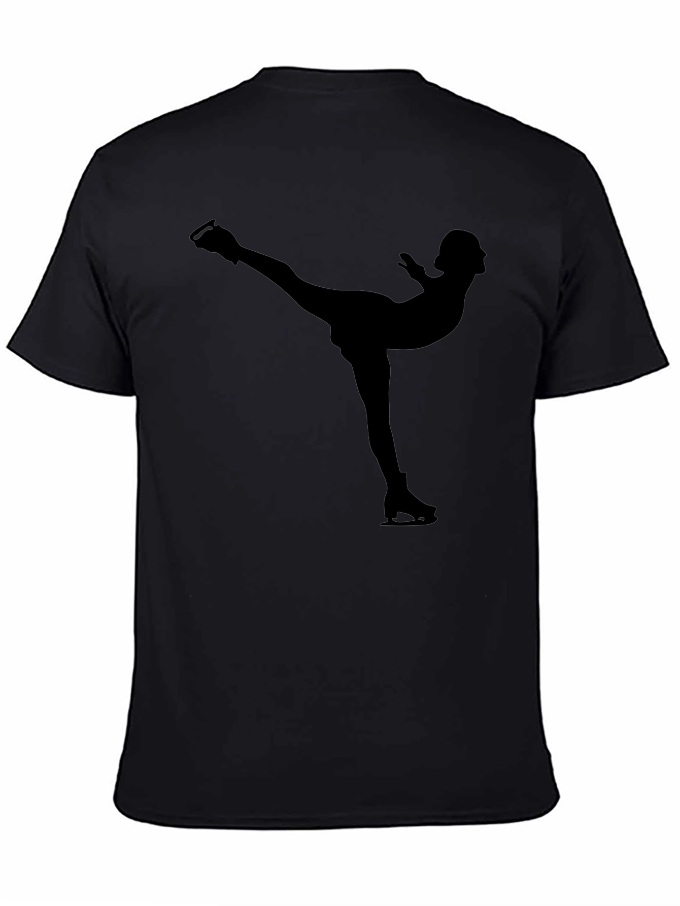 Figure Skating Silhouette Tee - Stylish Black Shirt