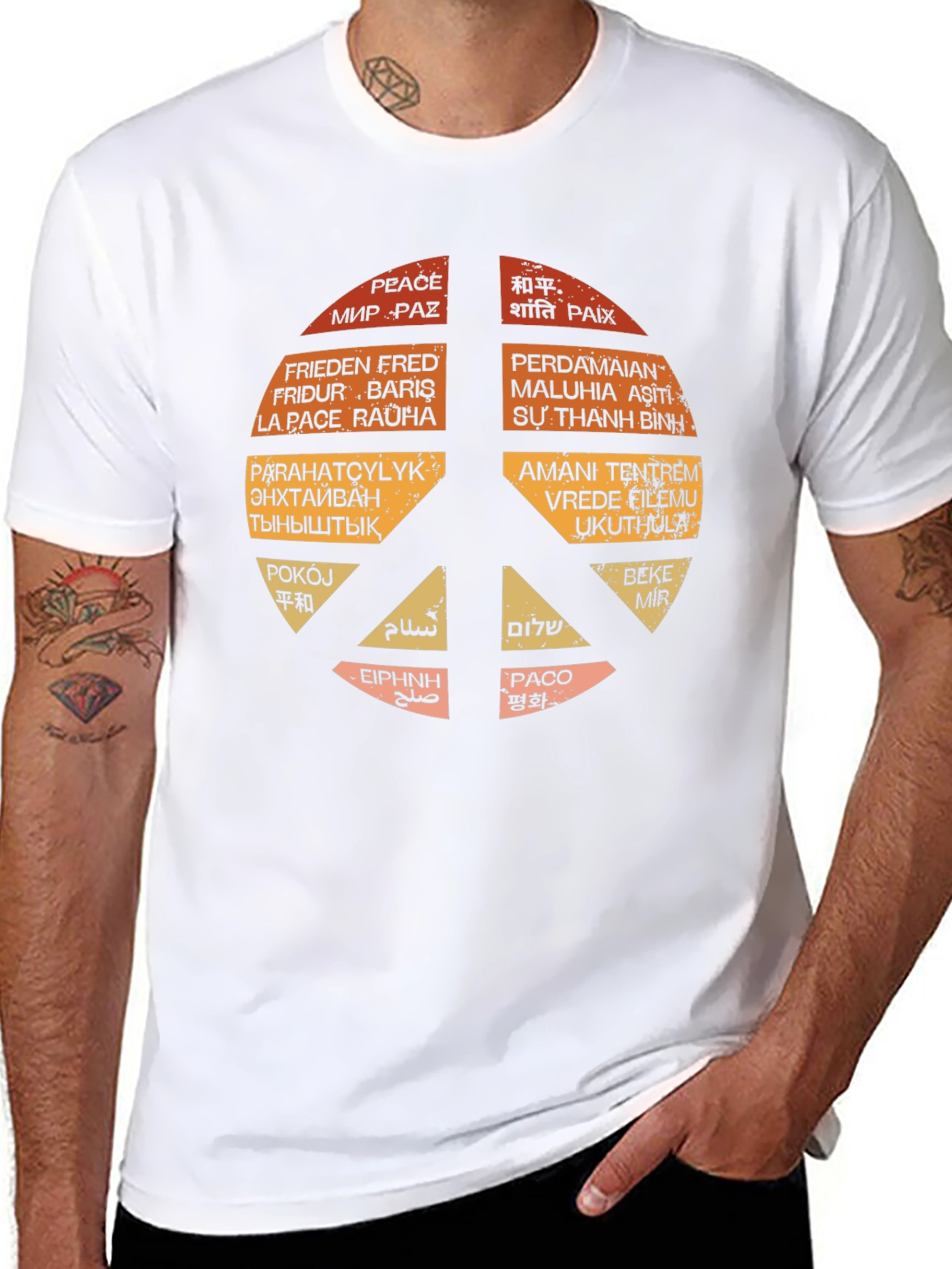 Peace Around the World Graphic T-Shirt