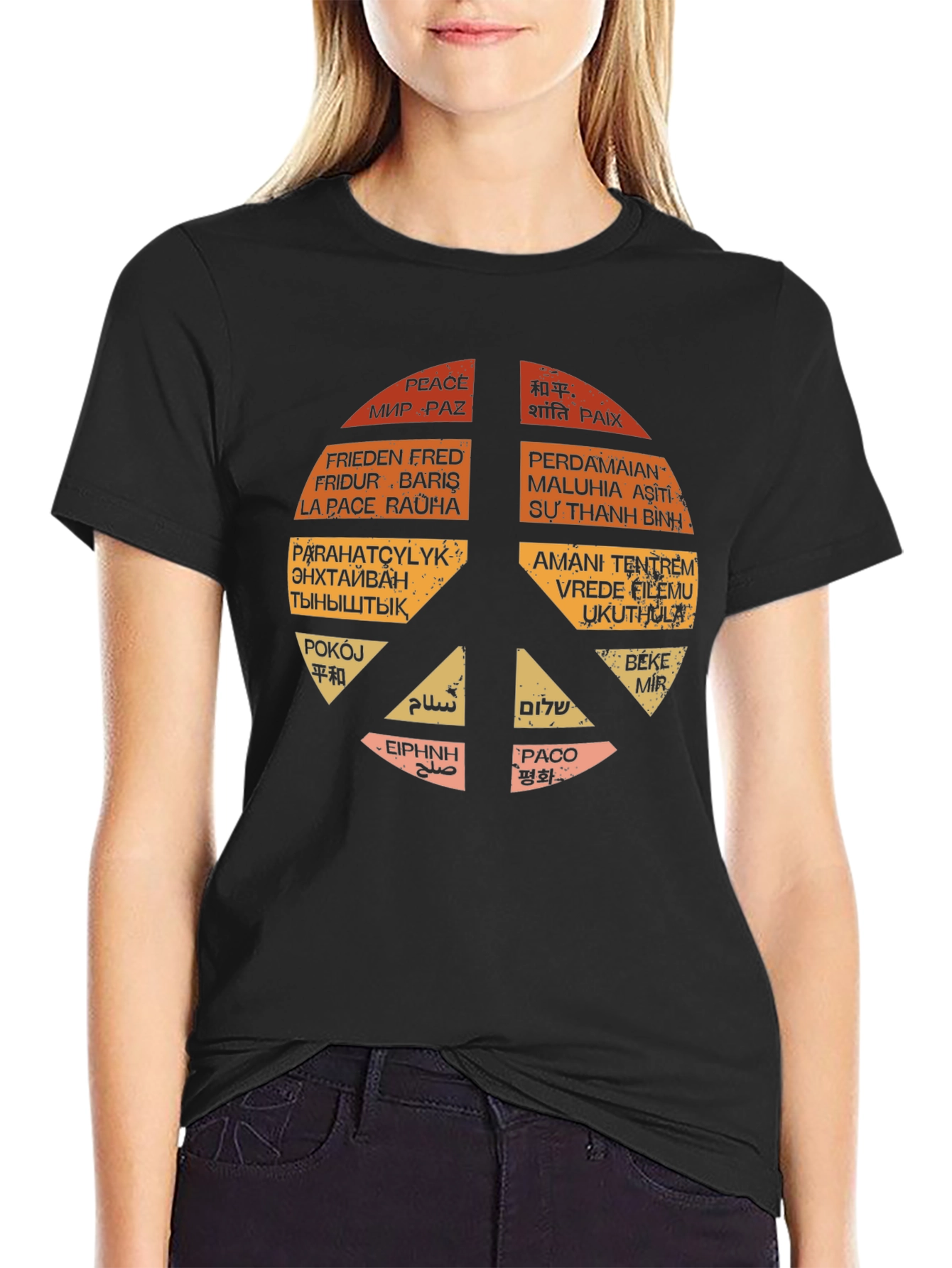 Peace Around the World Graphic T-Shirt
