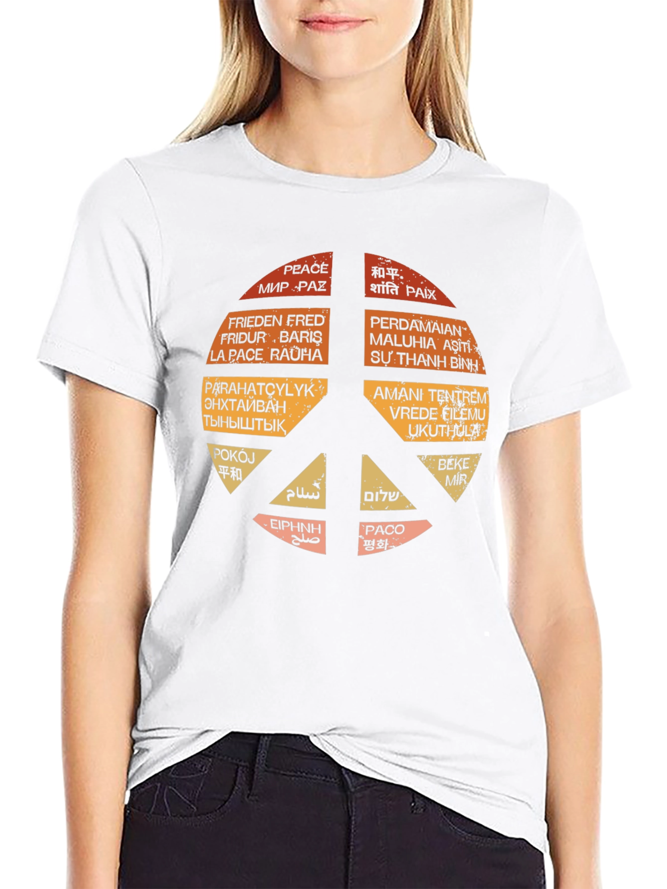 Peace Around the World Graphic T-Shirt