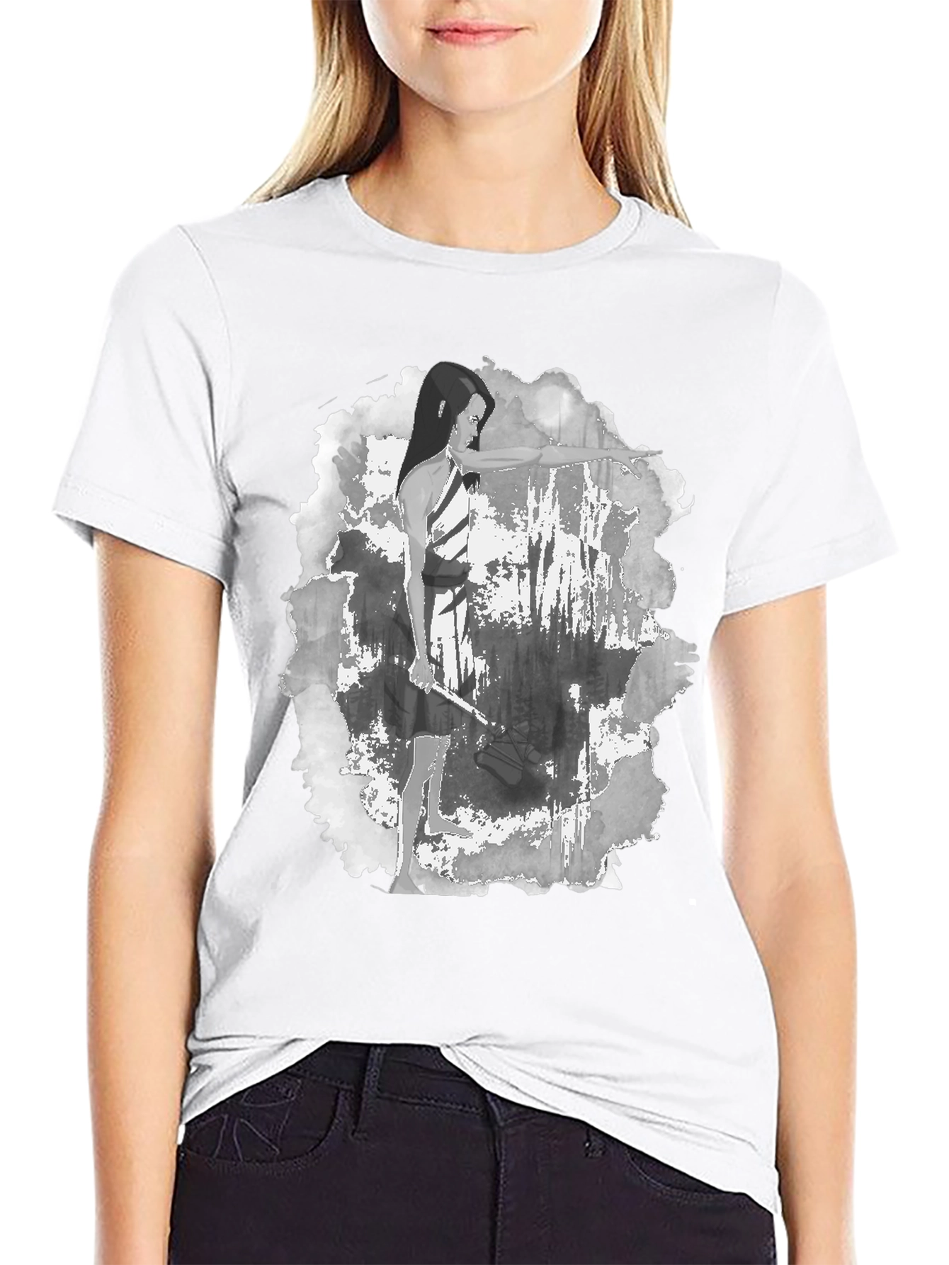 Archer Graphic Tee - Black Cotton Blend