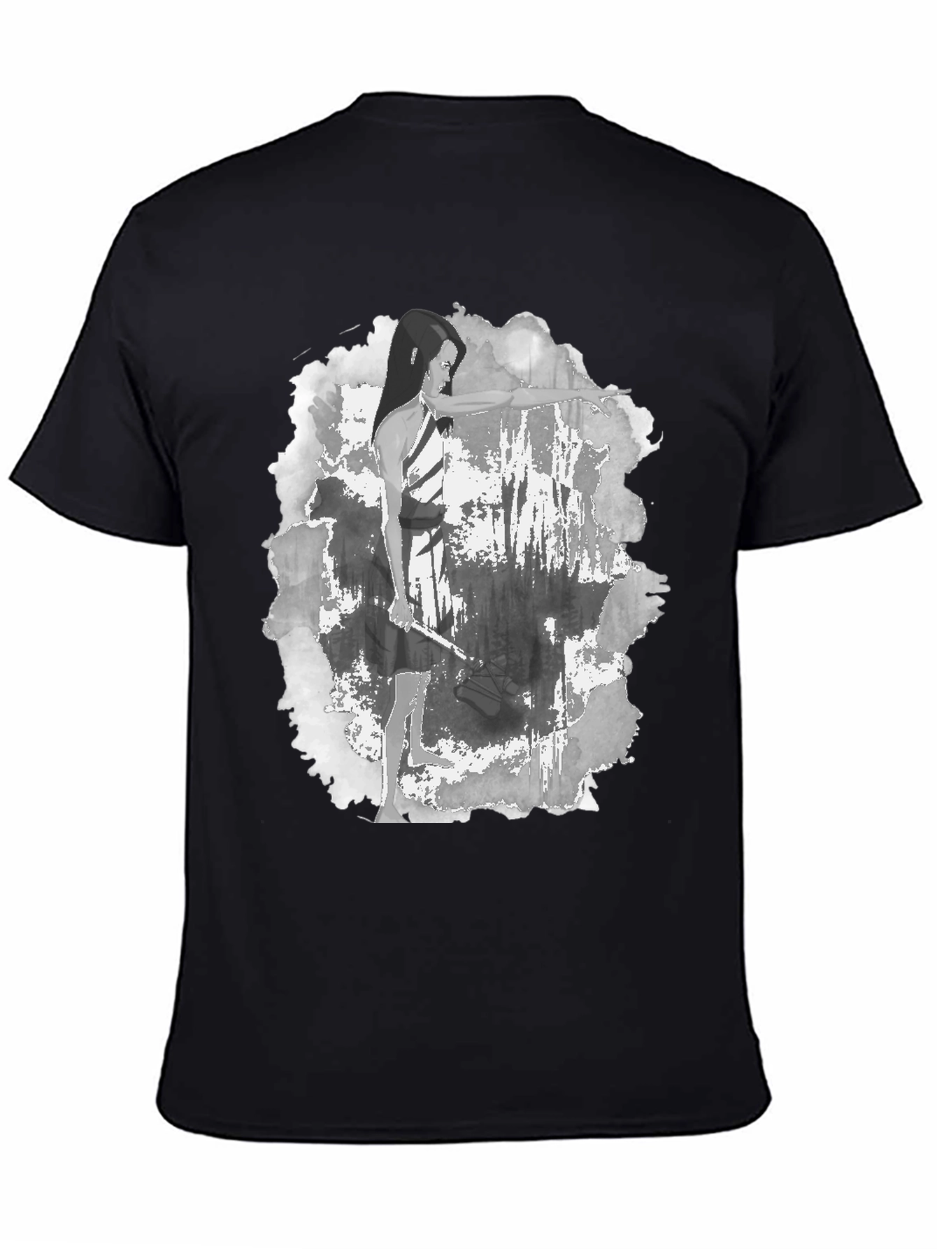 Archer Graphic Tee - Black Cotton Blend