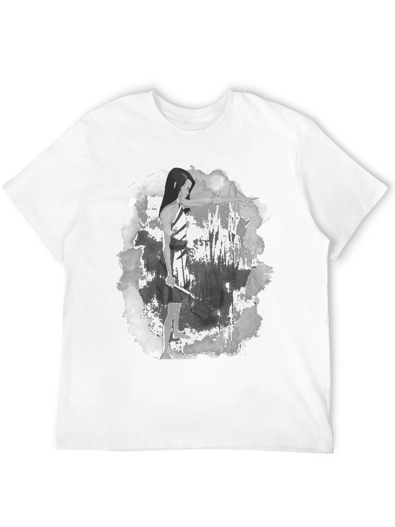 Archer Graphic Tee - Black Cotton Blend