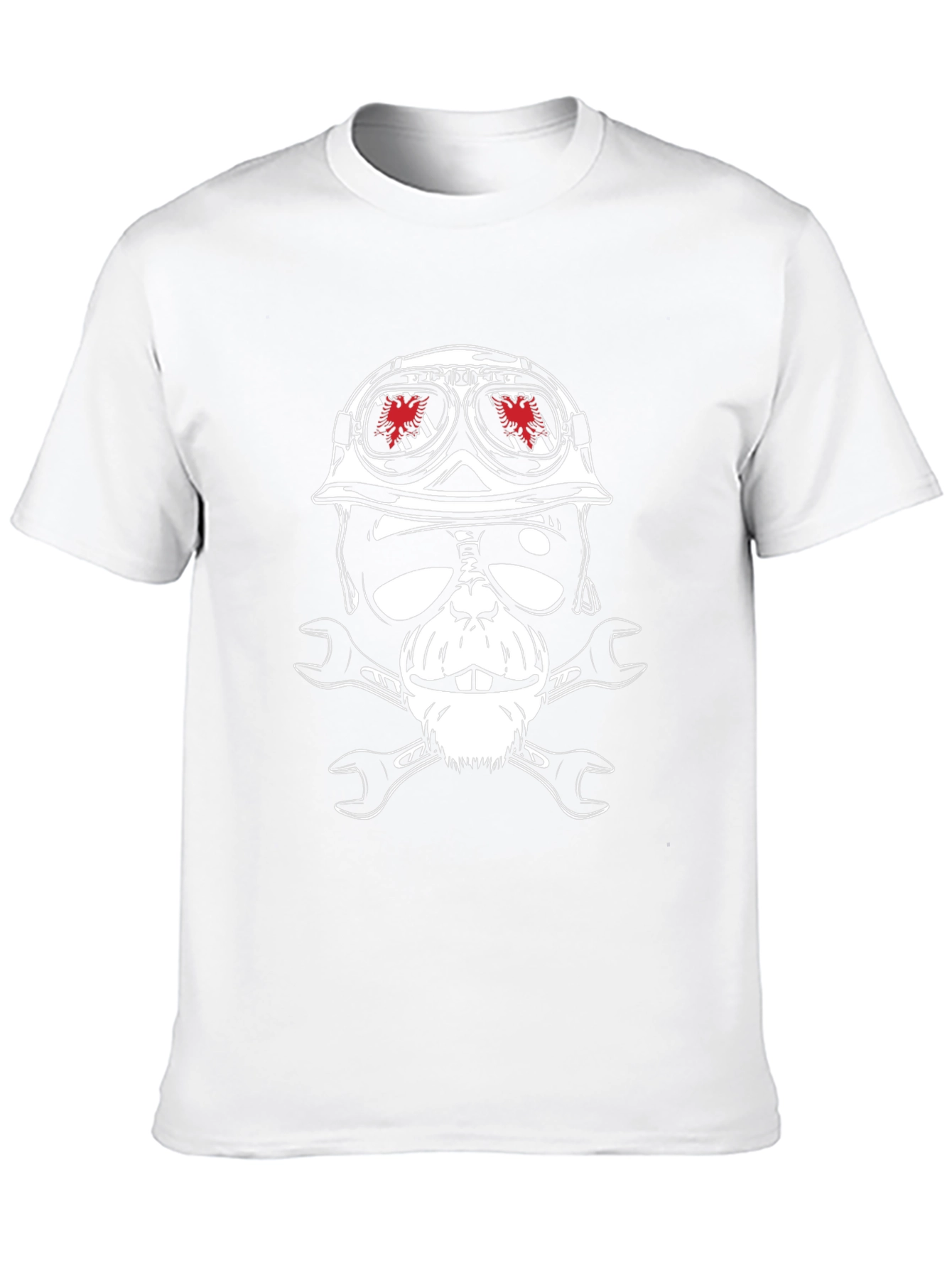 Skull Monkey Wrench Biker Graphic Tee