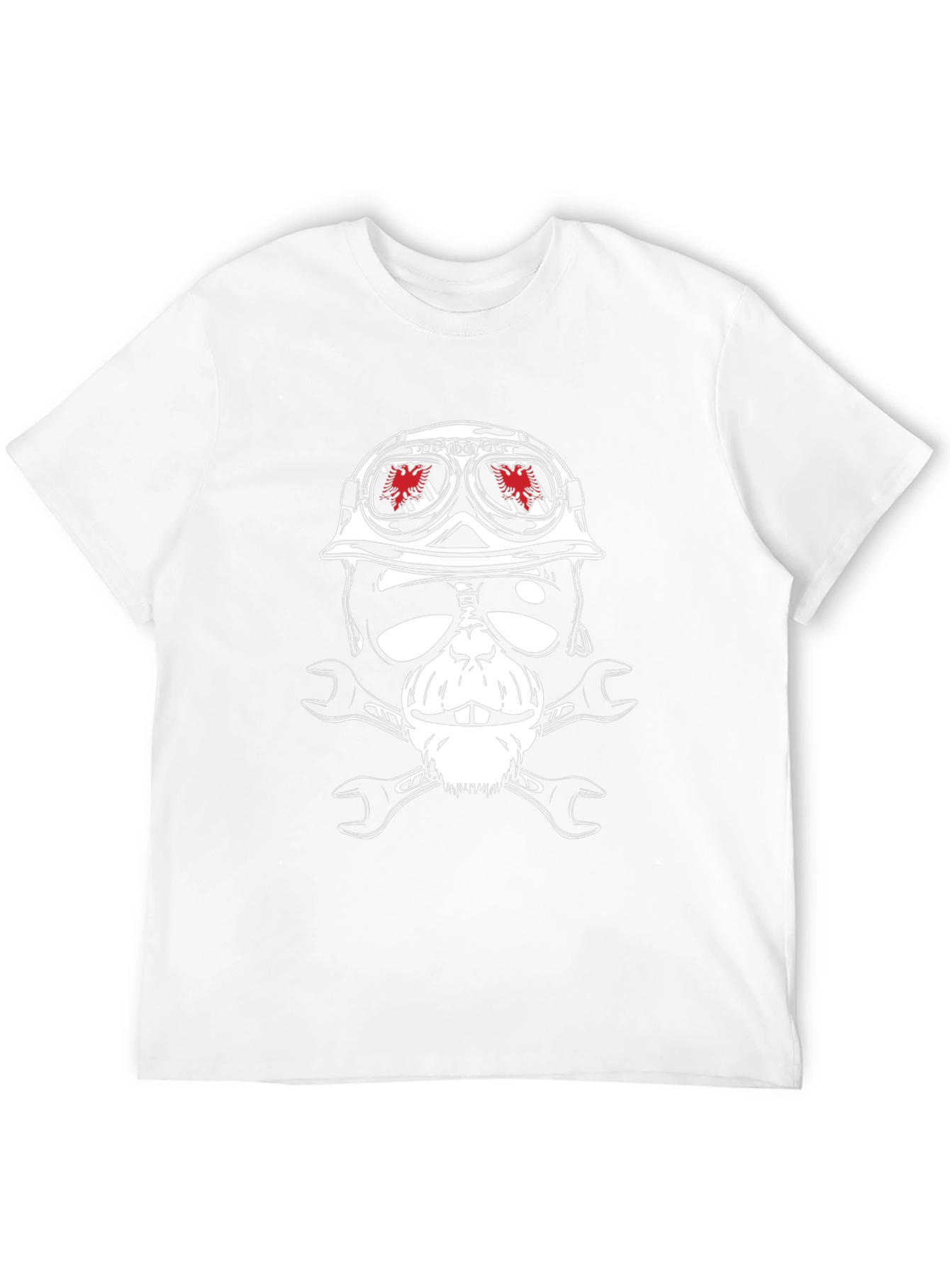Skull Monkey Wrench Biker Graphic Tee
