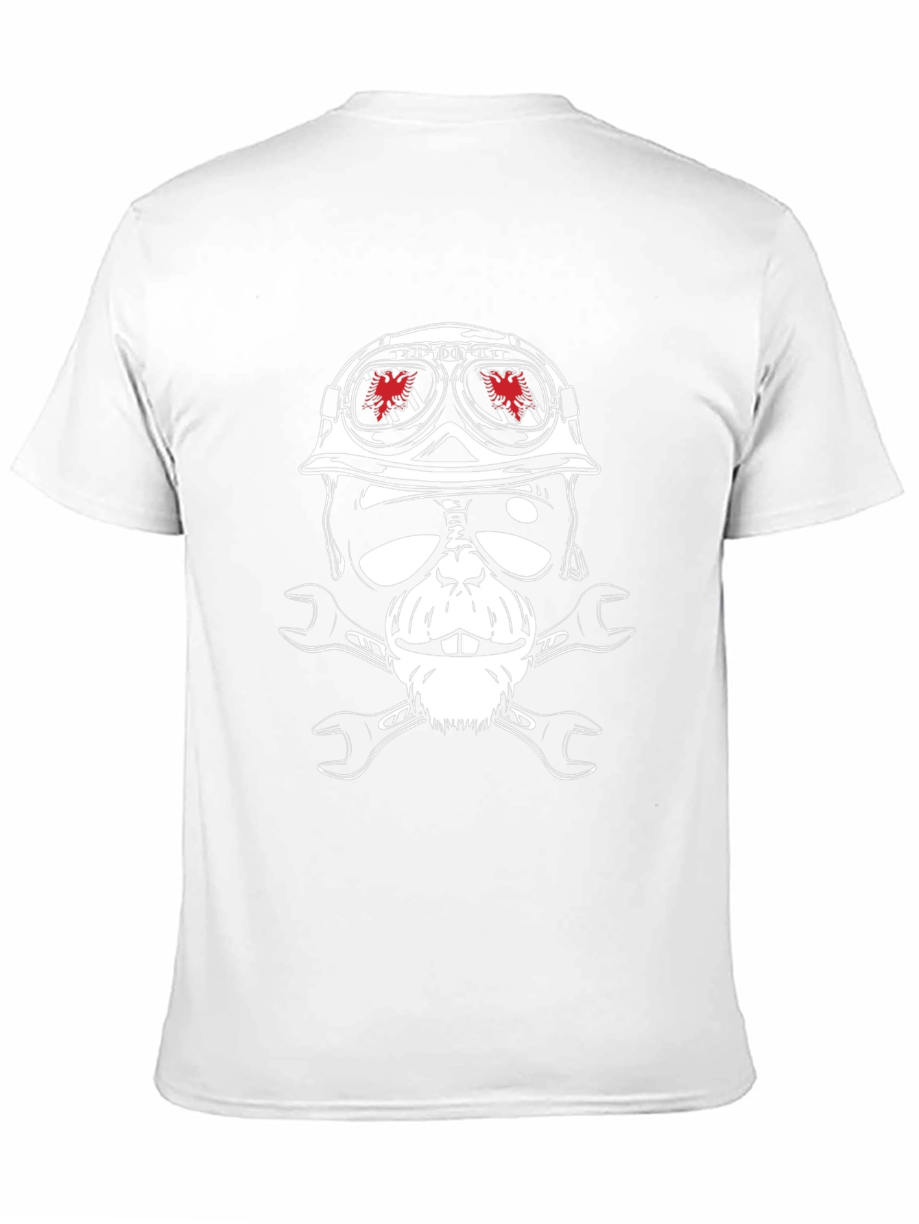 Skull Monkey Wrench Biker Graphic Tee