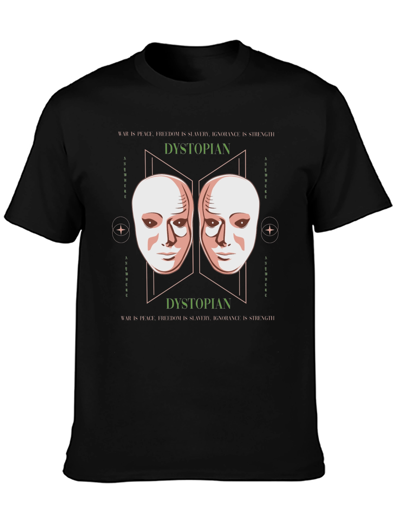 Dystopian Mask Graphic Tee - Unisex Fashion