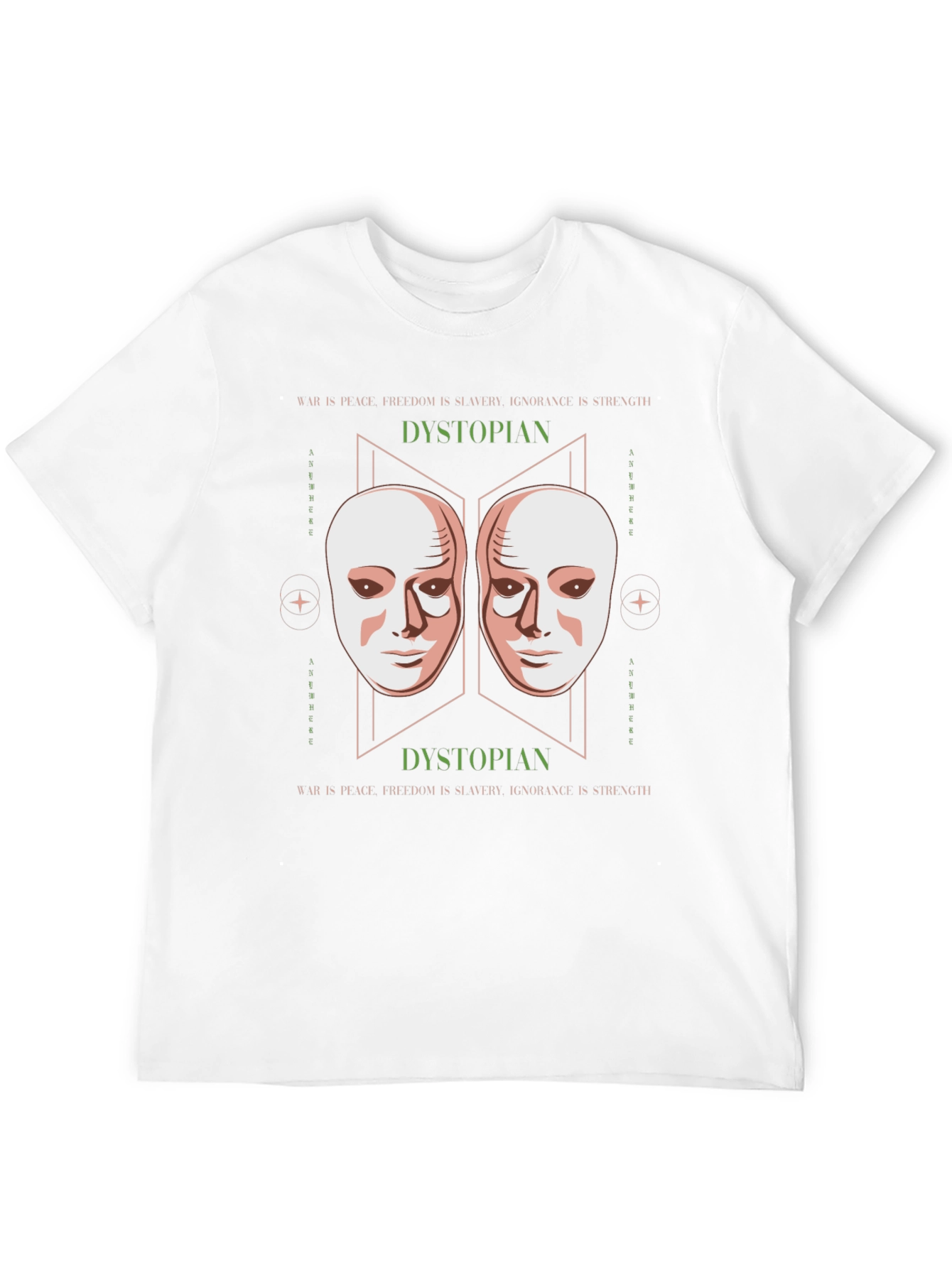 Dystopian Mask Graphic Tee - Unisex Fashion