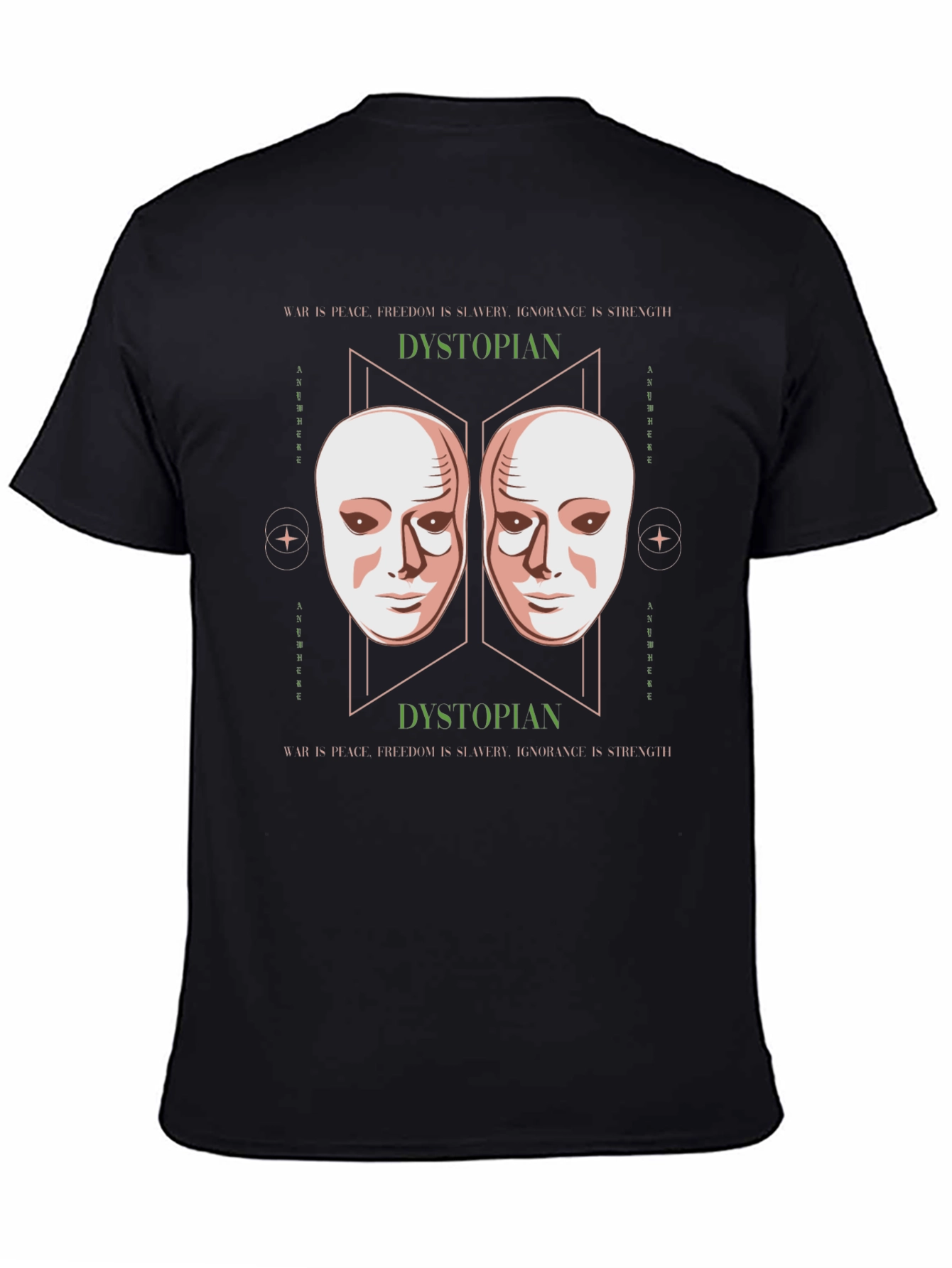 Dystopian Mask Graphic Tee - Unisex Fashion