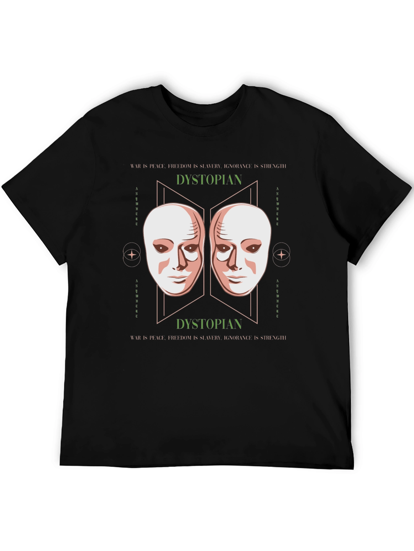 Dystopian Mask Graphic Tee - Unisex Fashion