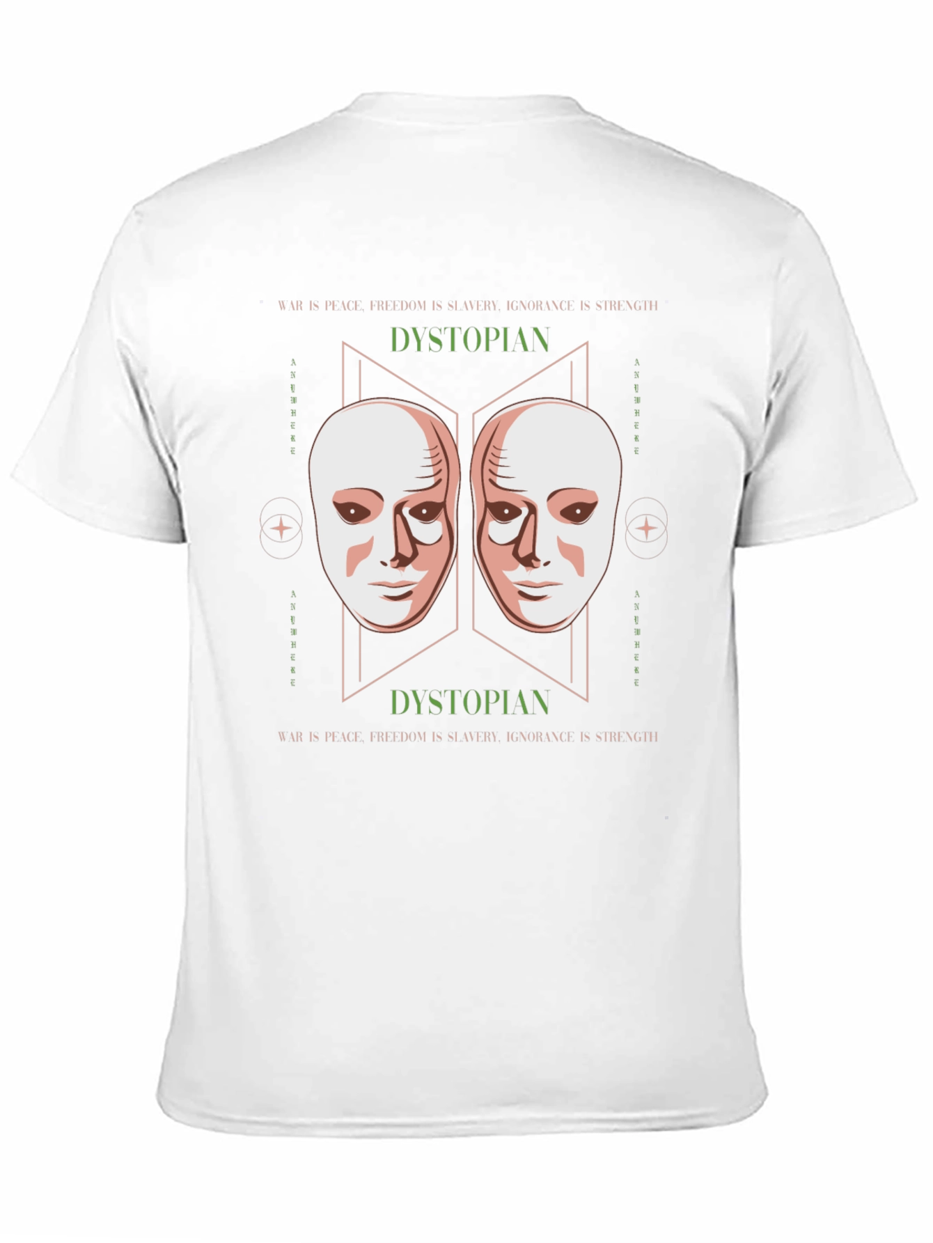 Dystopian Mask Graphic Tee - Unisex Fashion