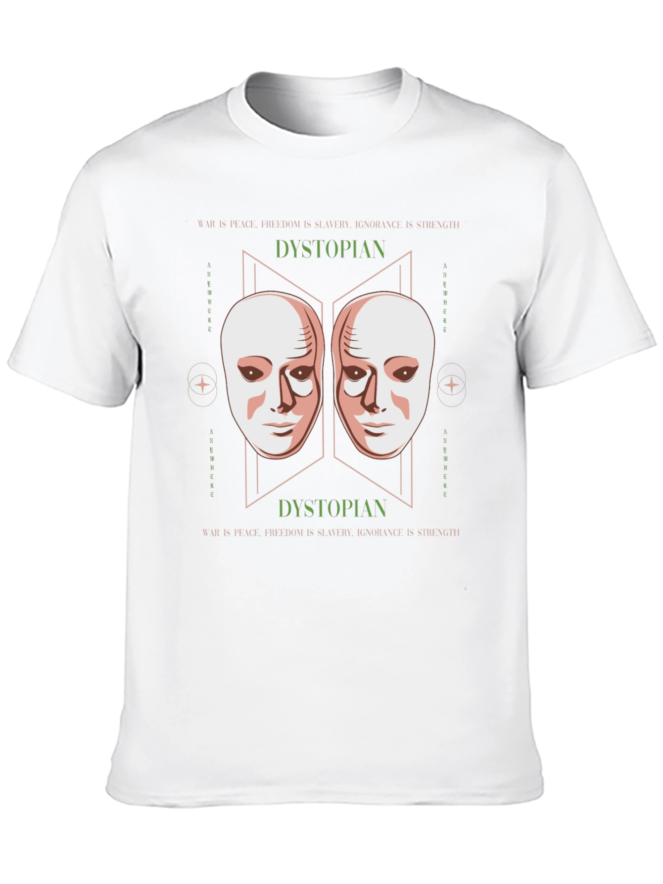 Dystopian Mask Graphic Tee - Unisex Fashion