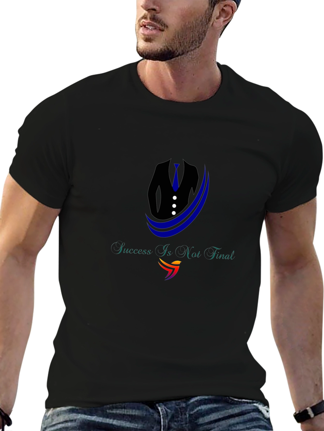 Success Aint Final Black Graphic Tee