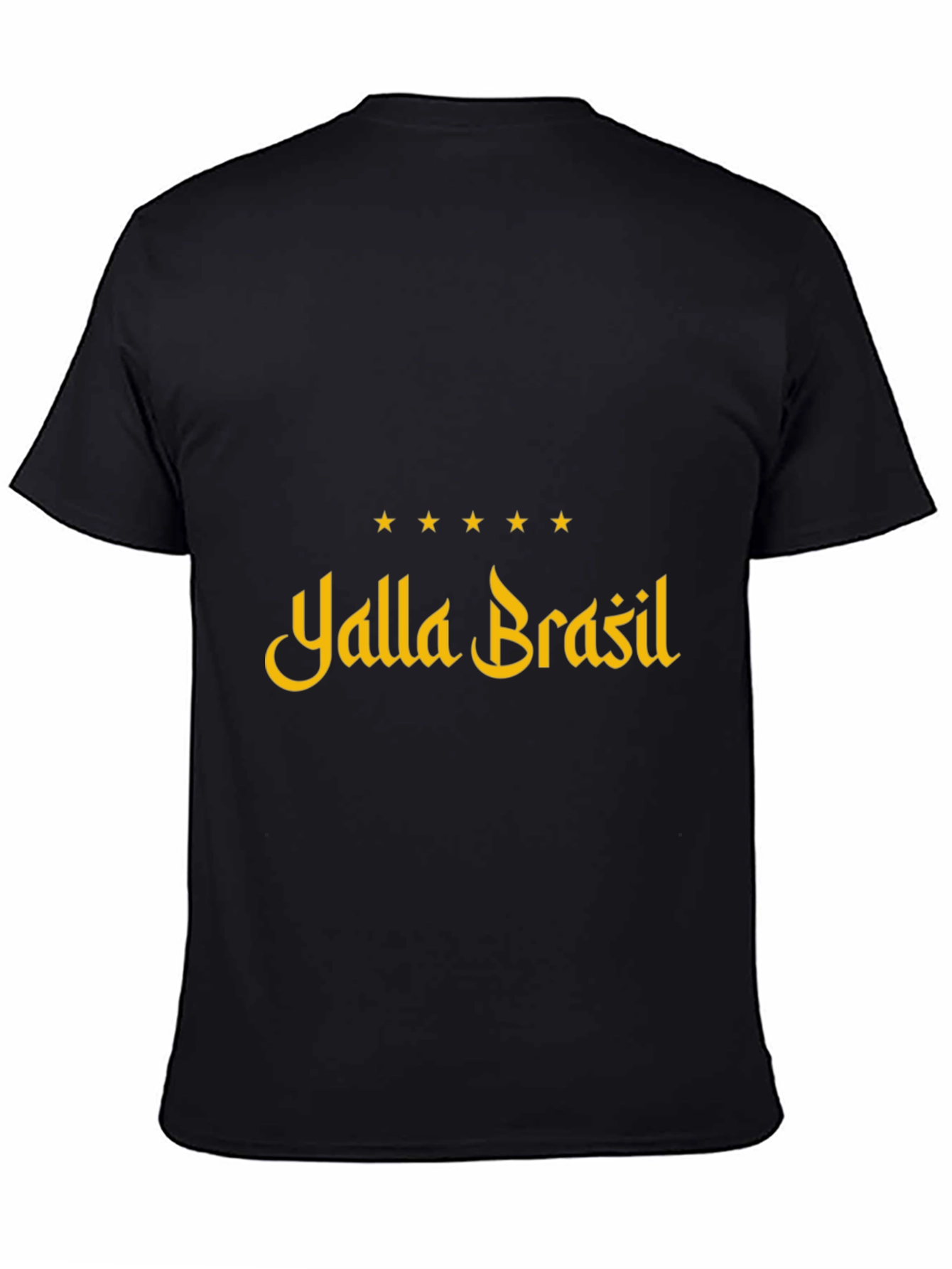 Yalla Brasil Graphic Tee - Black Cotton T-Shirt